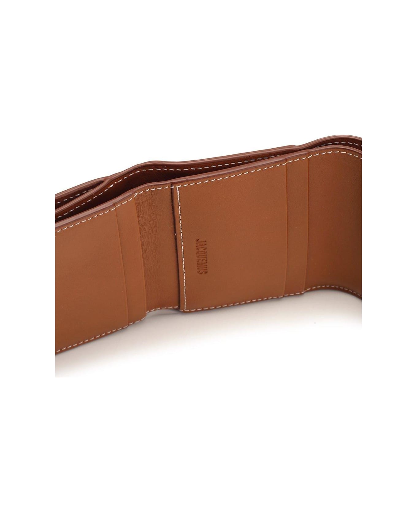 Jacquemus Le Compact Bambino Wallet - Leather Brown