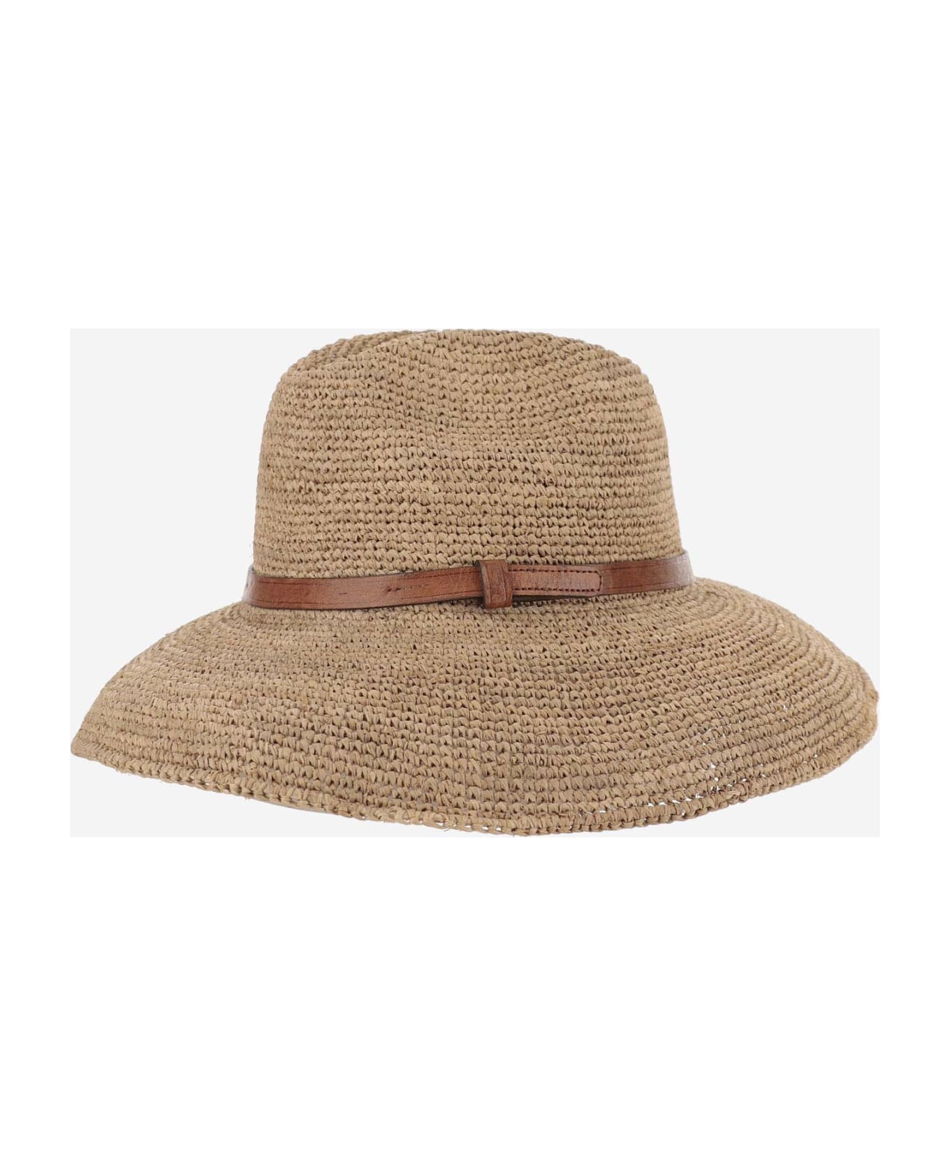 Ibeliv Raffia Hat With Leather Strap - TEA 帽子