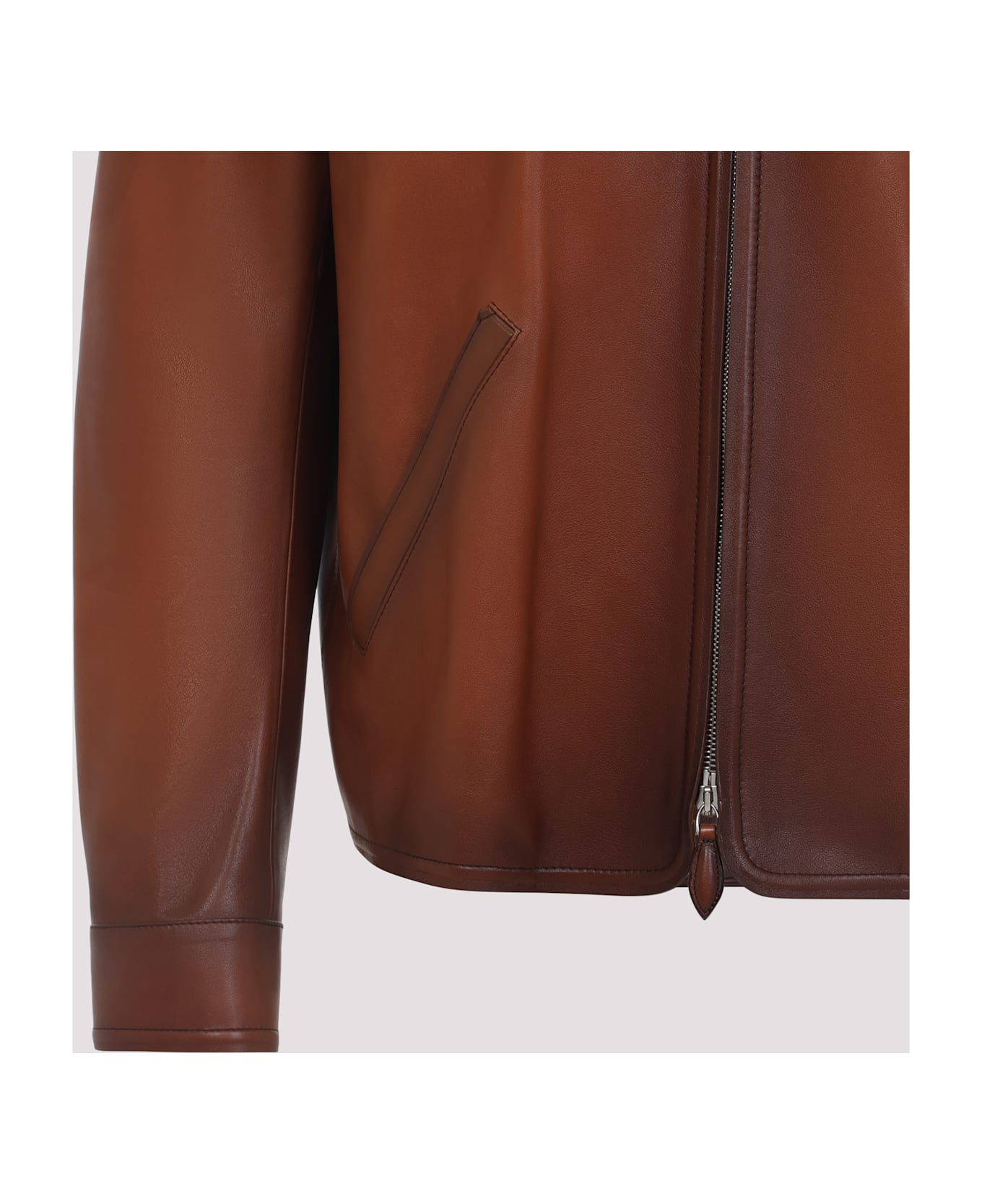 Berluti Leather Jacket - Cacao Intenso