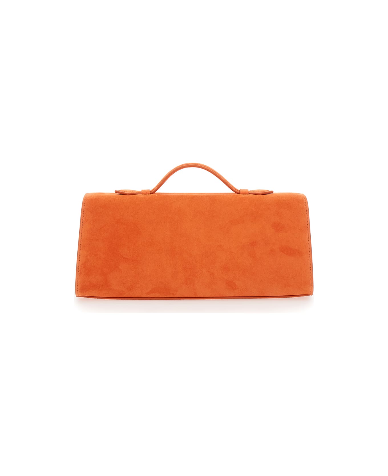 Savette Slim Symmetry Pochette In Suede - Red