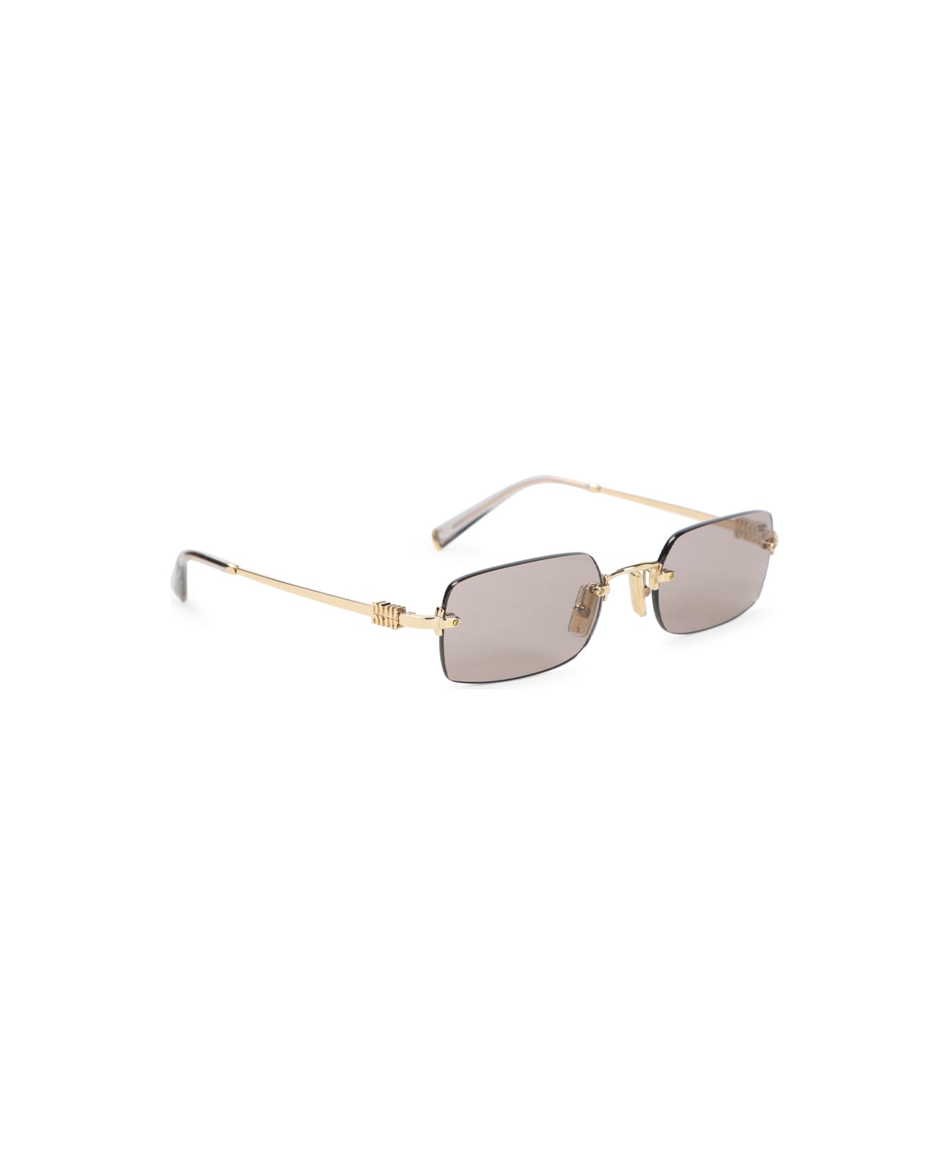 Miu Miu Eyewear Signature Mini Sunglasses - I Shiny Gold