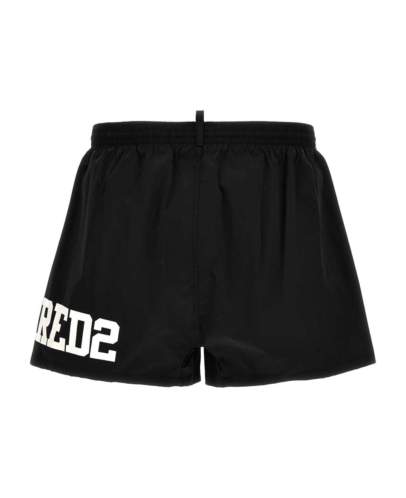 Dsquared2 Midi Boxer Shorts - Black/white 水着