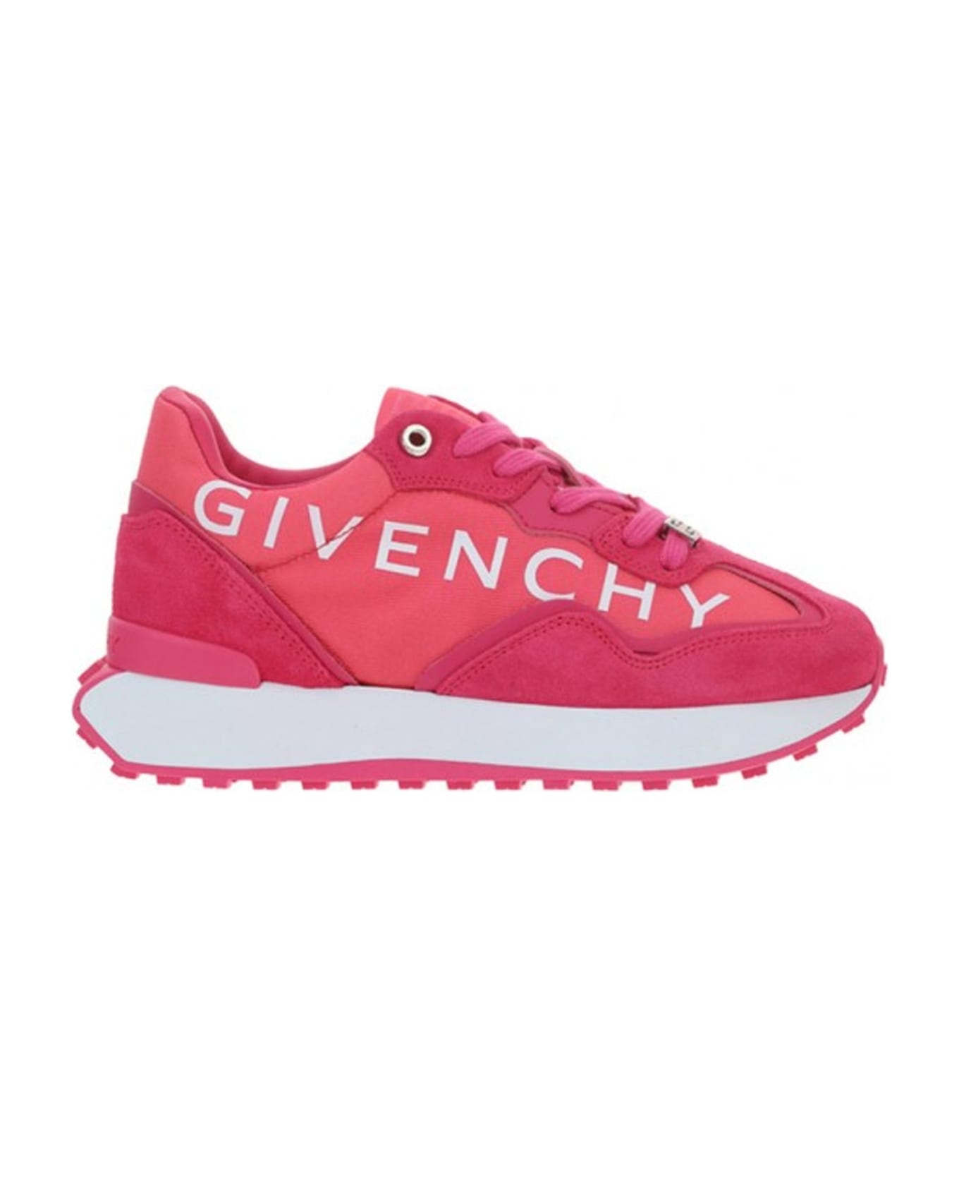 Givenchy Canvas And Suede Sneakers - Pink