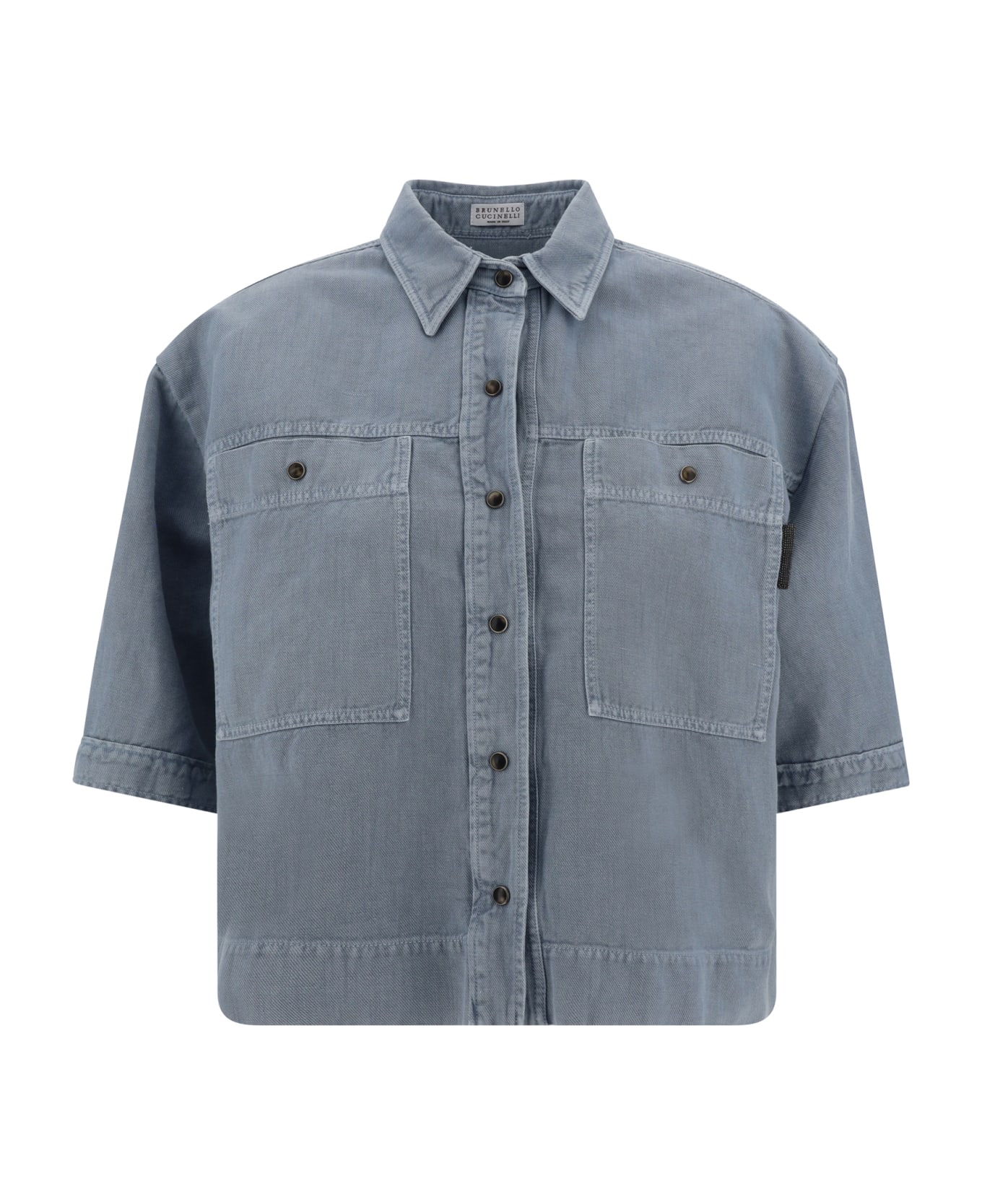 Brunello Cucinelli Cotton Linen Shirt - Powder Blue シャツ
