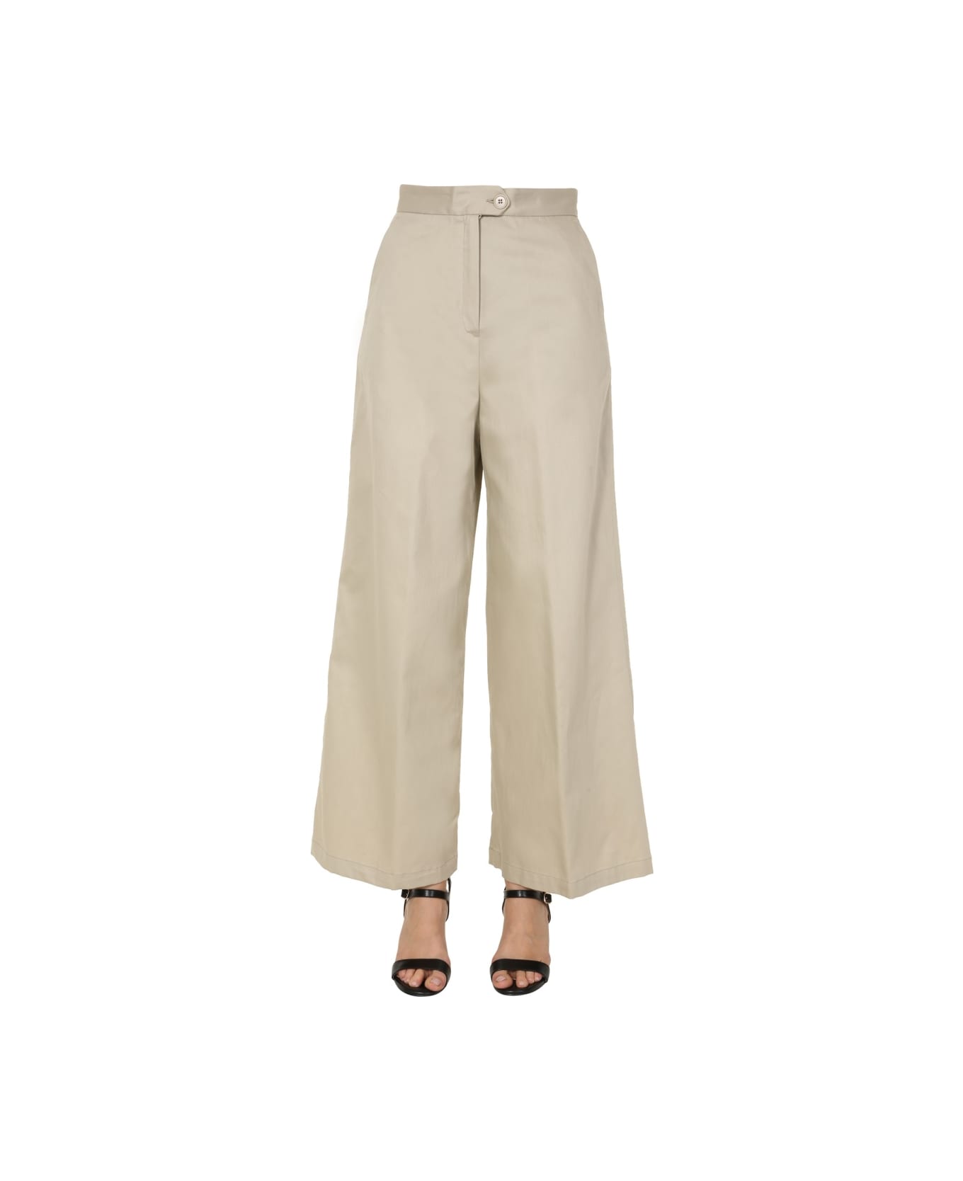 Aspesi Wide Green trousers - WHITE