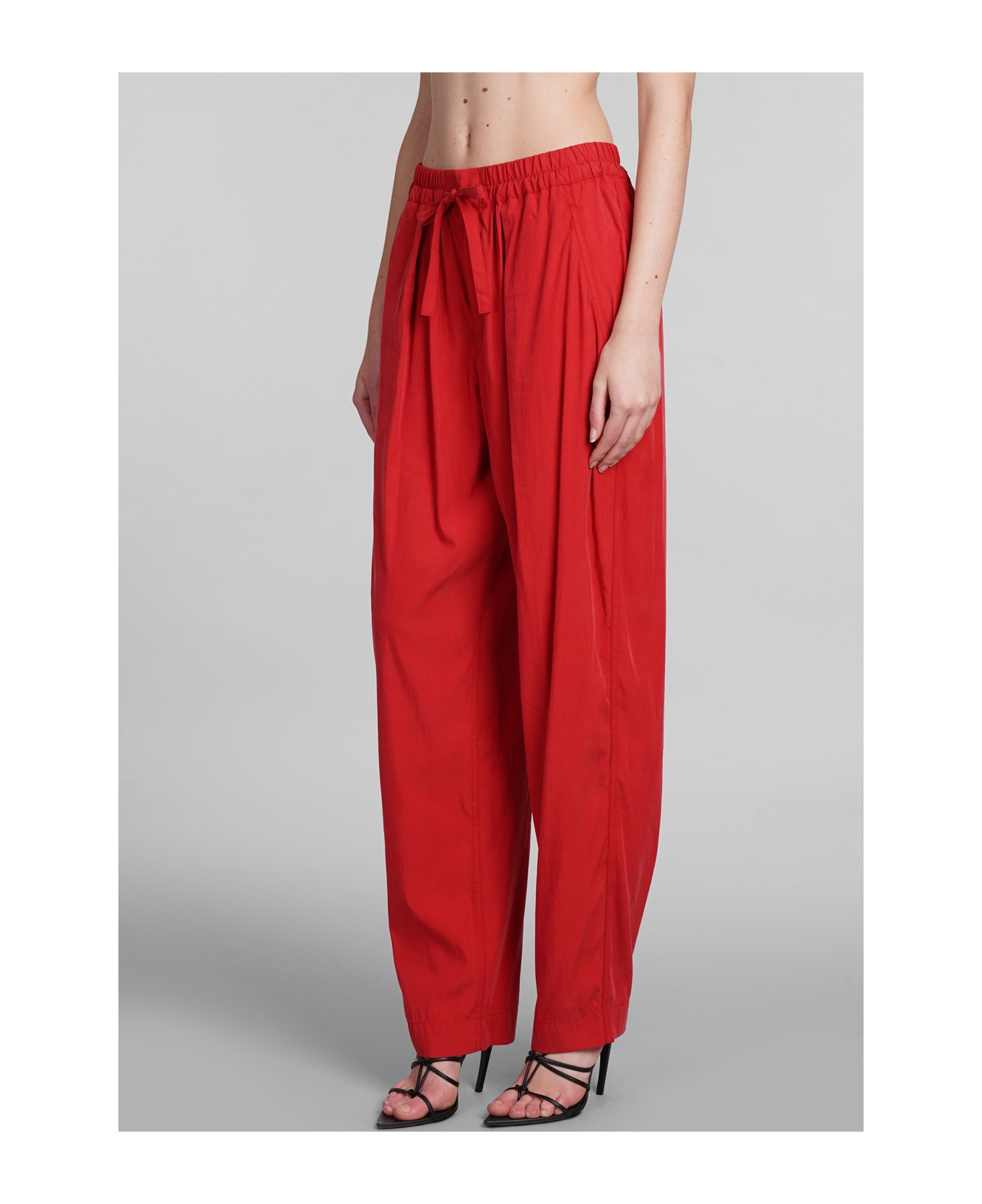 Isabel Marant Hectorina Pants In Red Wool And Polyester - red ボトムス