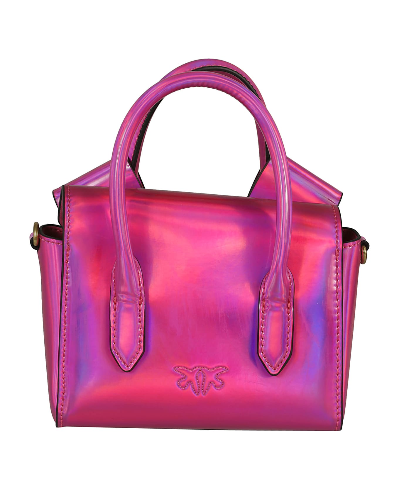 Pinko Aika Leather Handbag - Pink