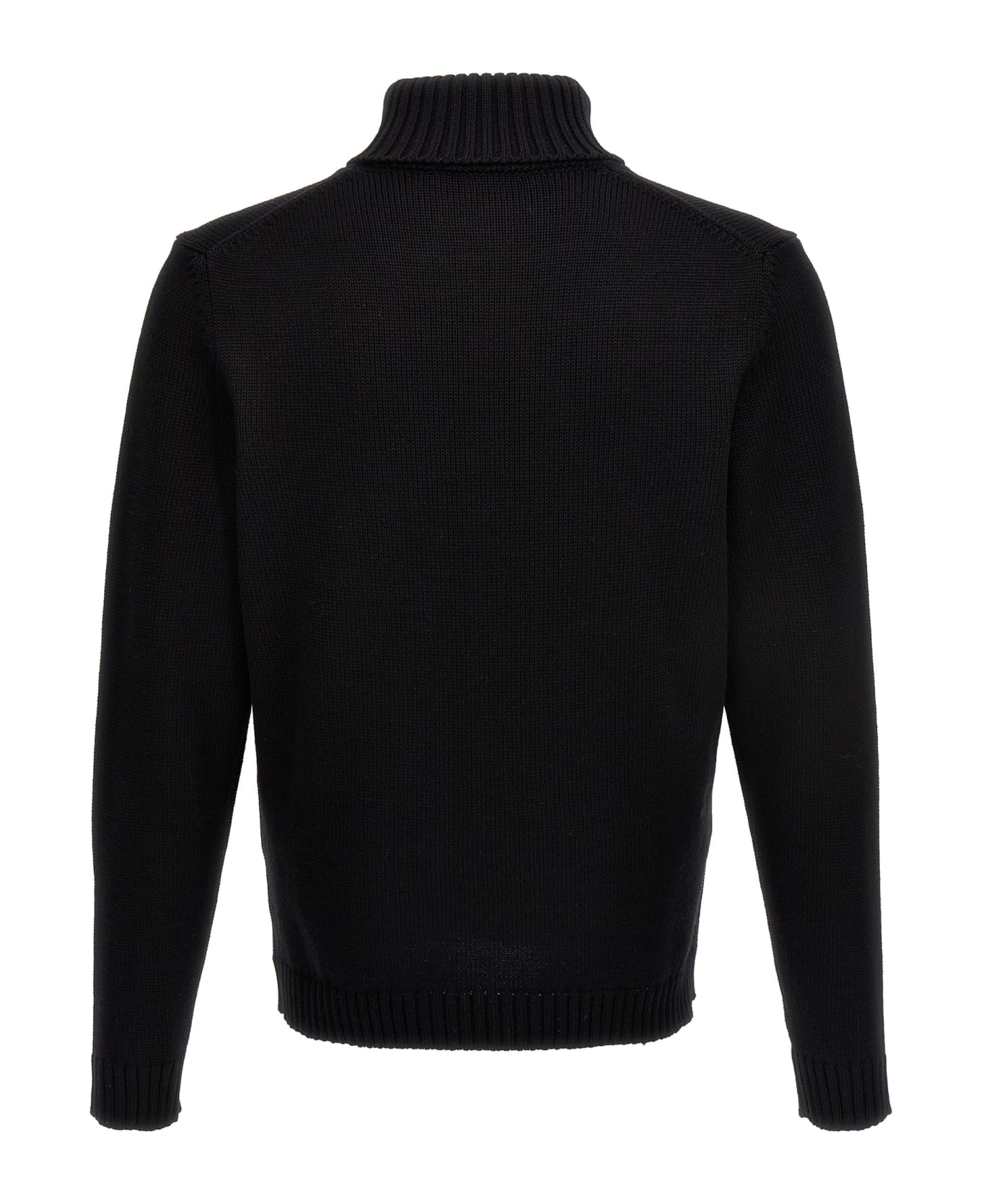 Zanone Turtle-neck Sweater - Black  