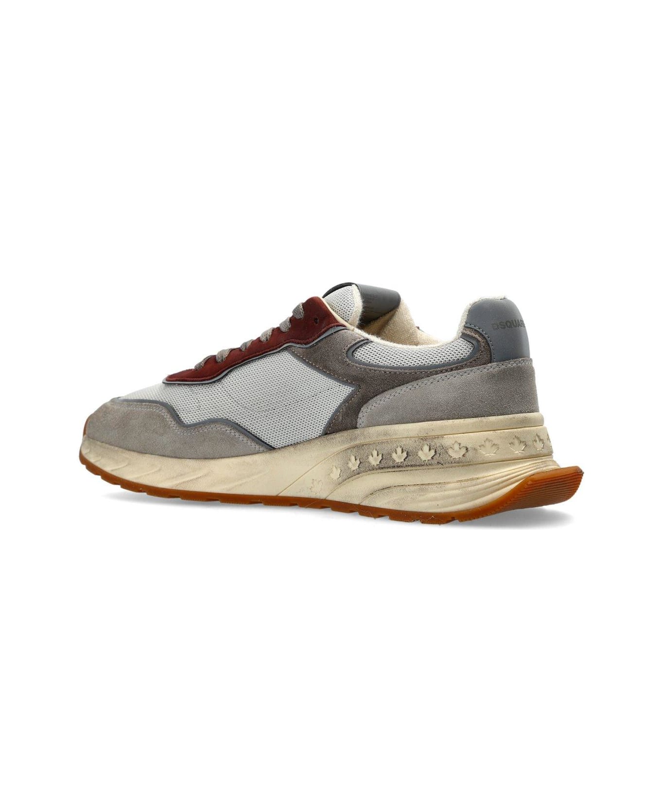 Dsquared2 Low Top Blue Denim Sneakers - Beige