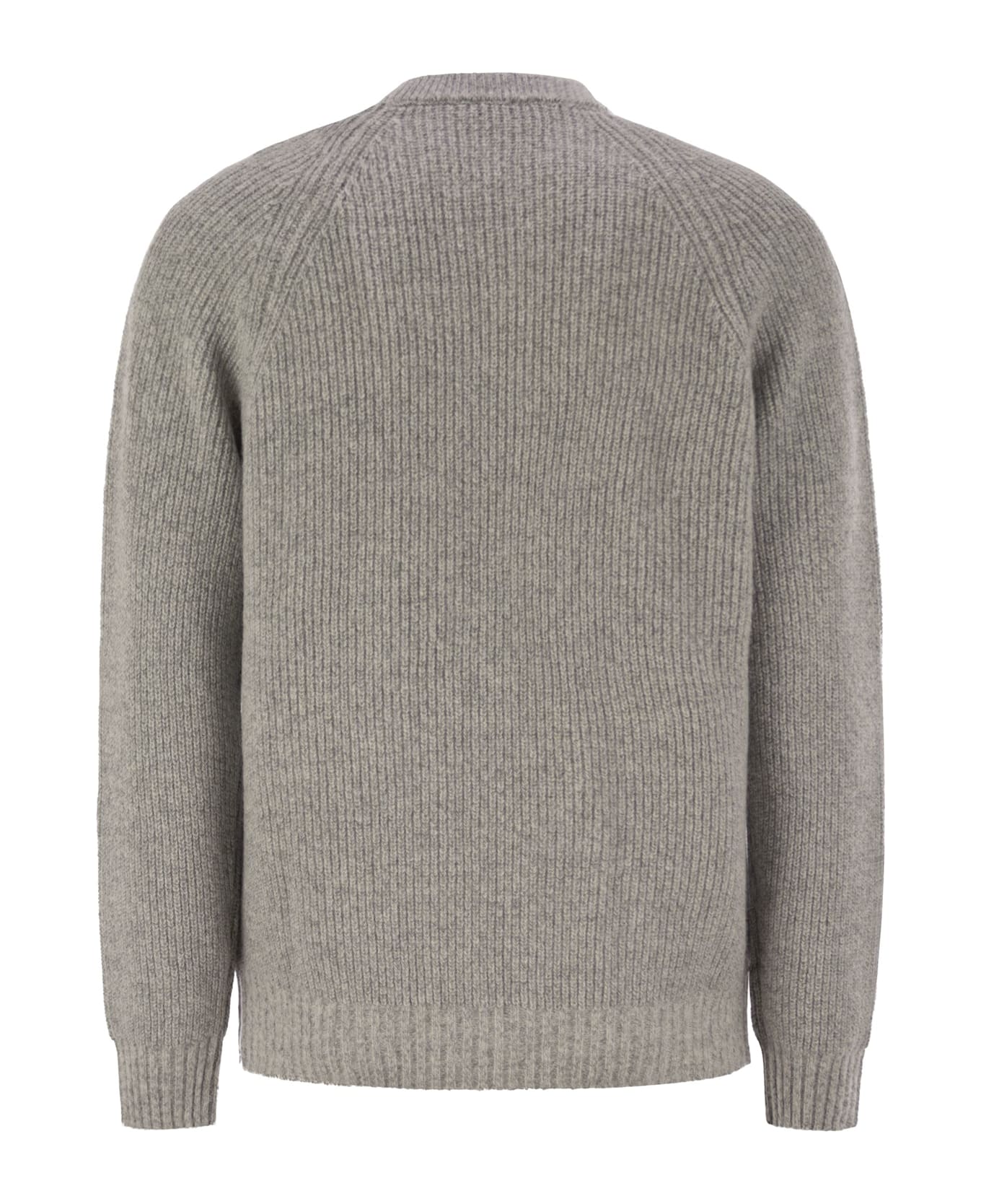 Peserico Crew-neck Rib Sweater - Grey