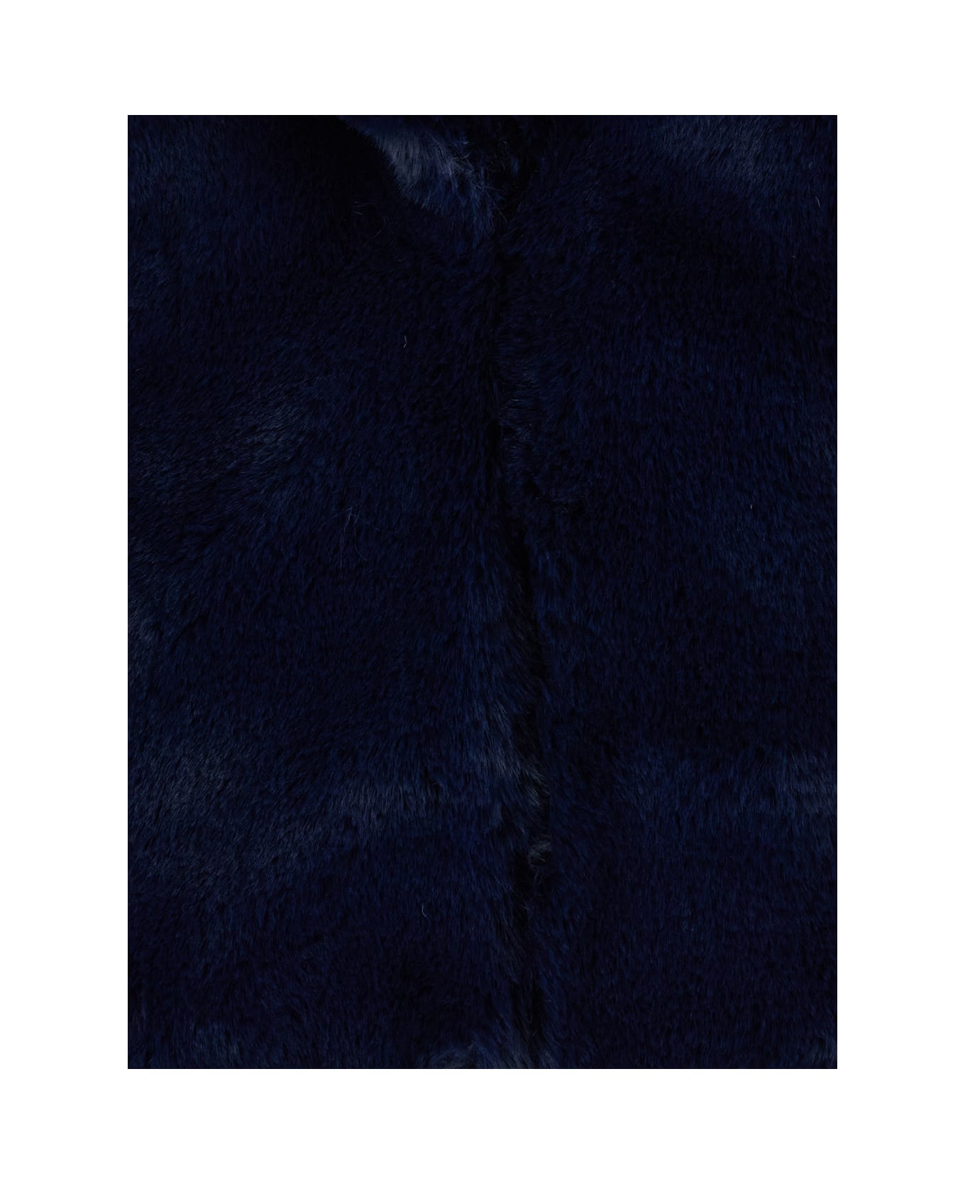 Apparis 'miller' Blue Short Coat With Revers In Eco Fur Woman - Blu