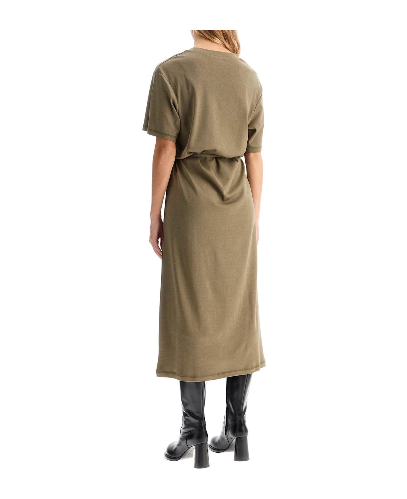 Lemaire Belted Crewneck Knitted Dress - GREEN BEIGE (Khaki) ワンピース＆ドレス