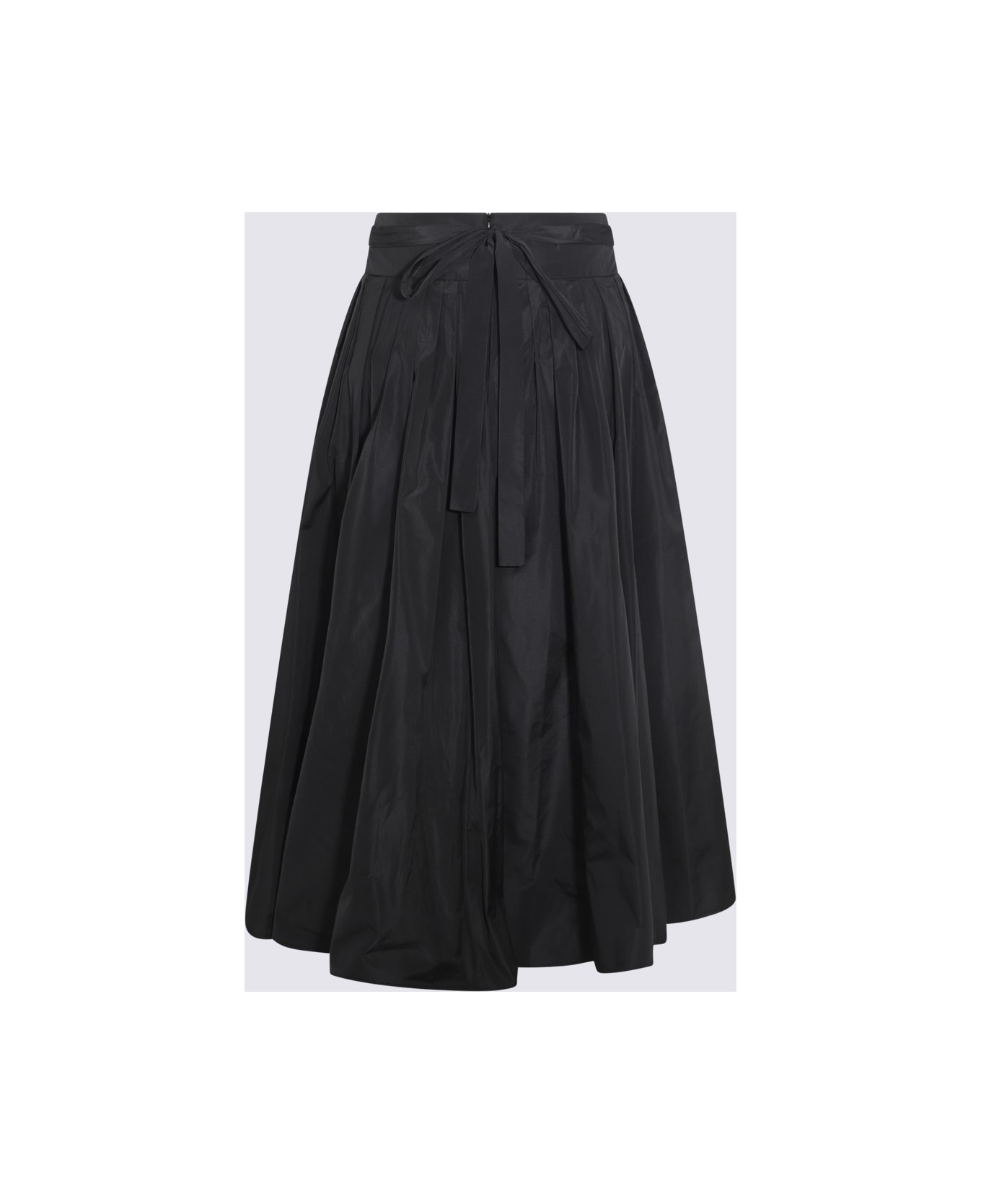 
S Max Mara Black Midi Skirt - Black
