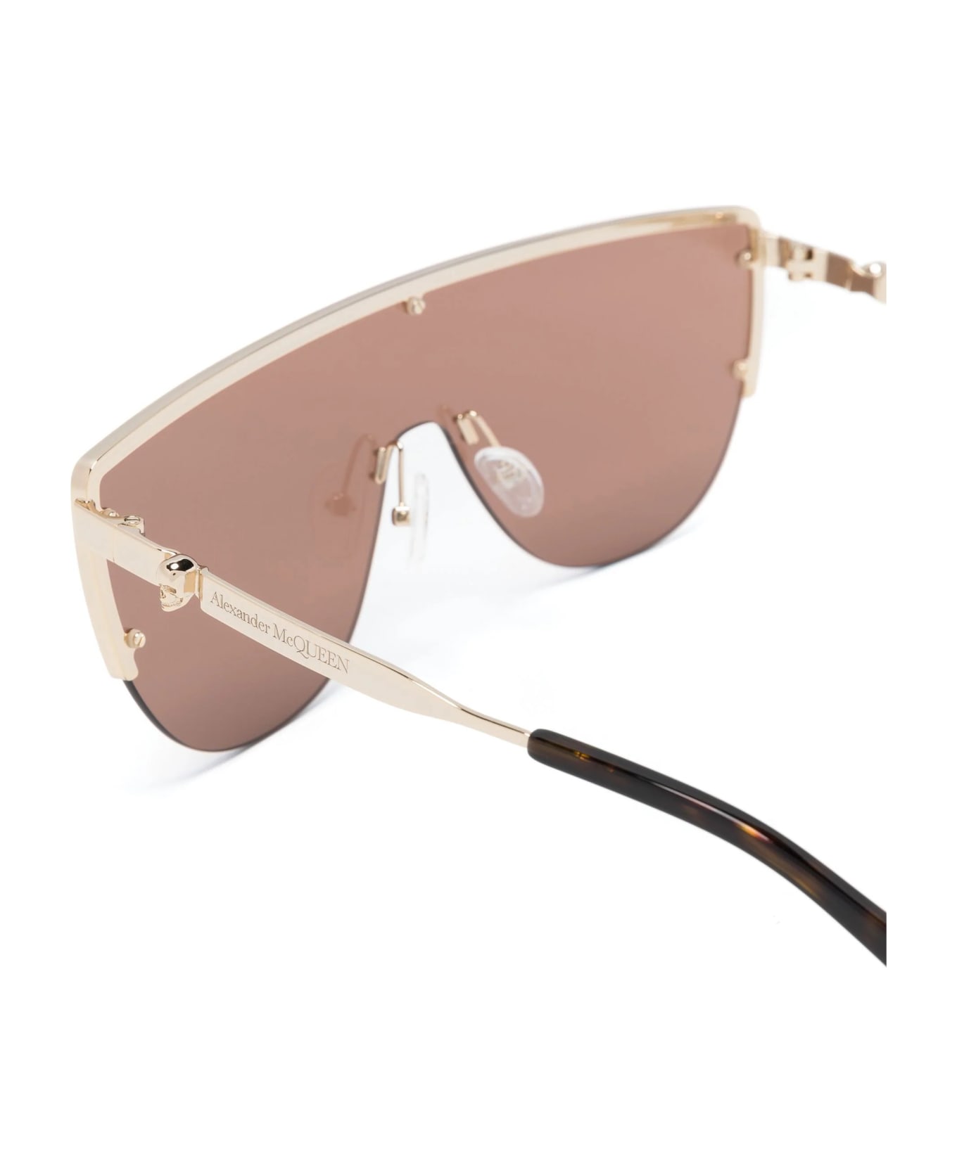 Alexander McQueen Eyewear Skull Sunglasses In Gold - Gold