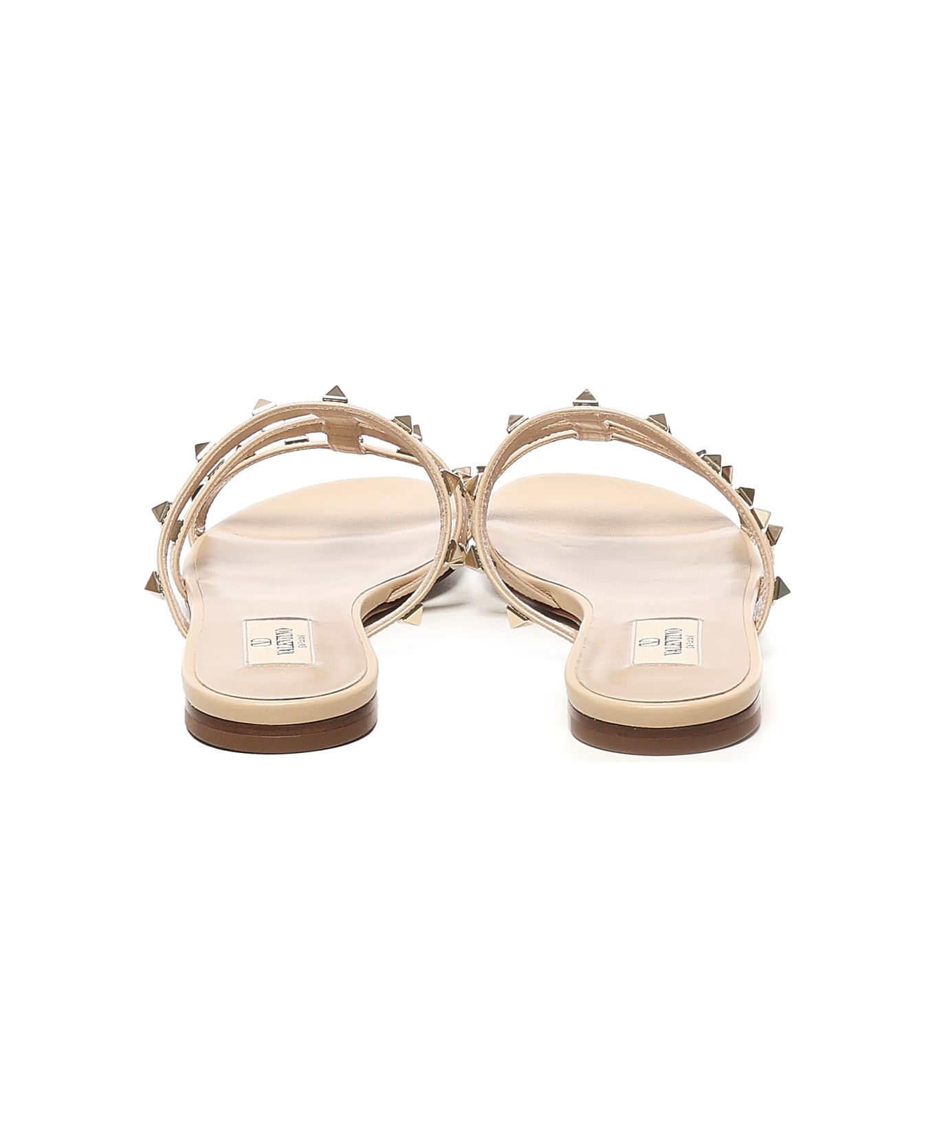 Valentino Garavani Rockstud Slide Sandal - SAND