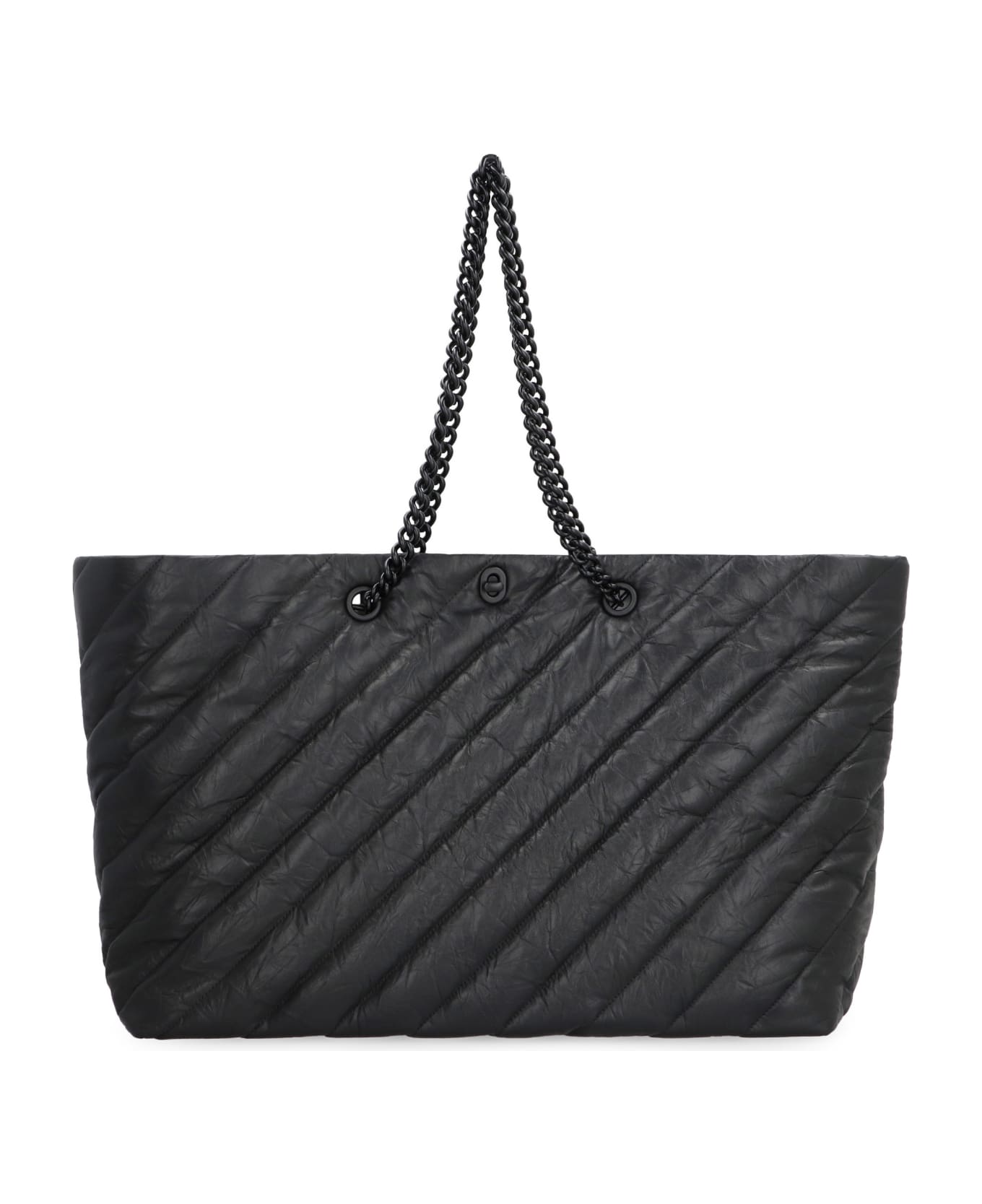 Balenciaga Carry All Crush Leather Tote - black トートバッグ