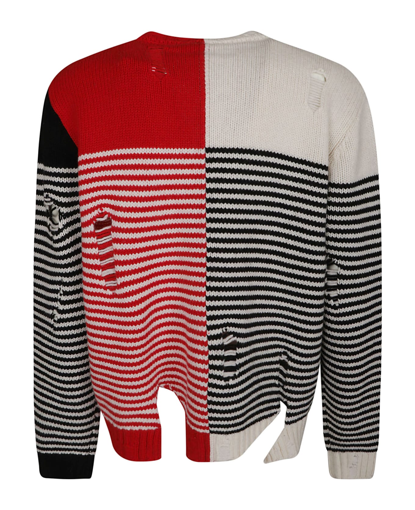 Charles Jeffrey Loverboy Destroyed Effect Stripe Knit Sweater - Multicolor カーディガン