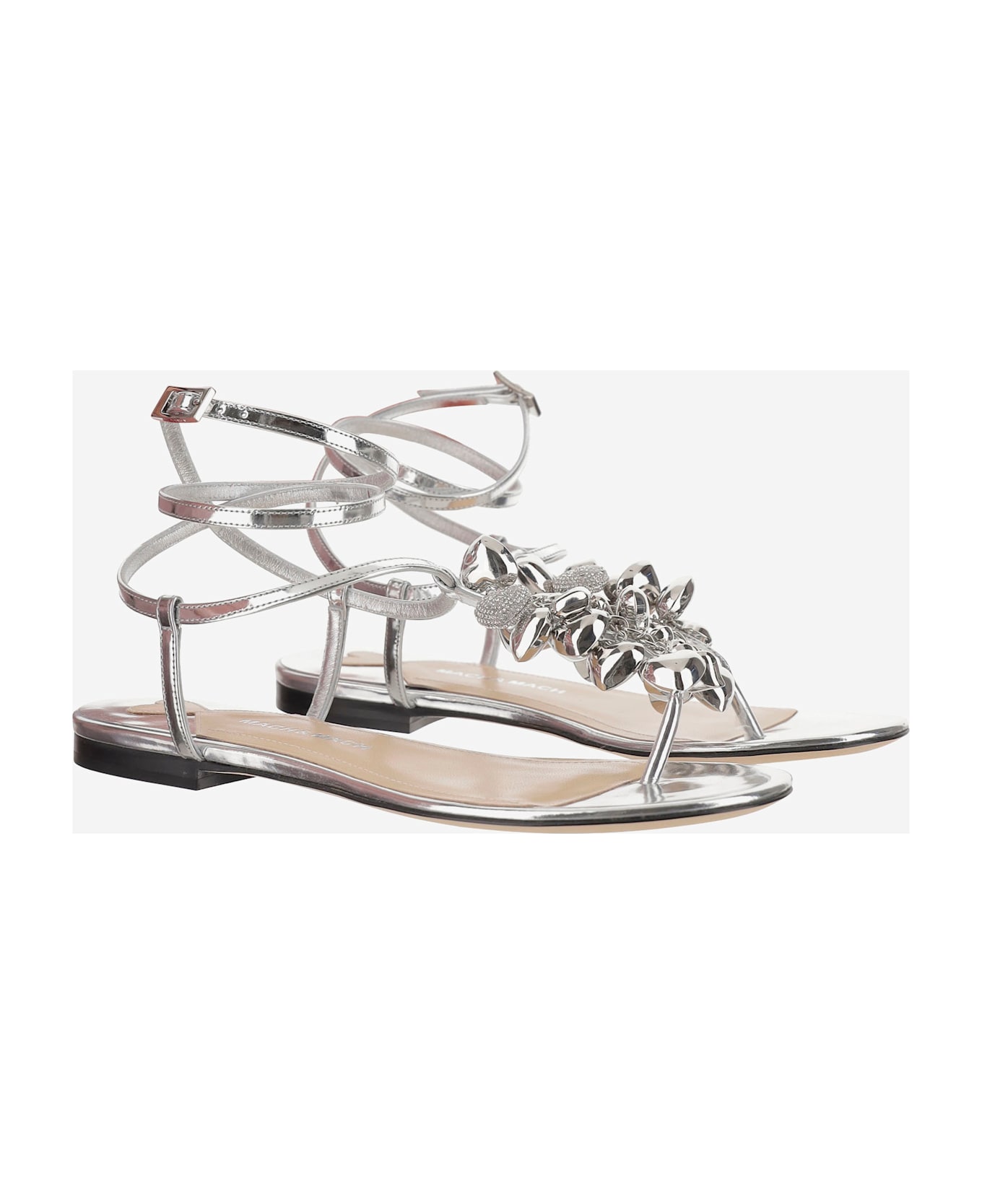 Mach 
Mach Sandal With Metallic Decoration - Silver