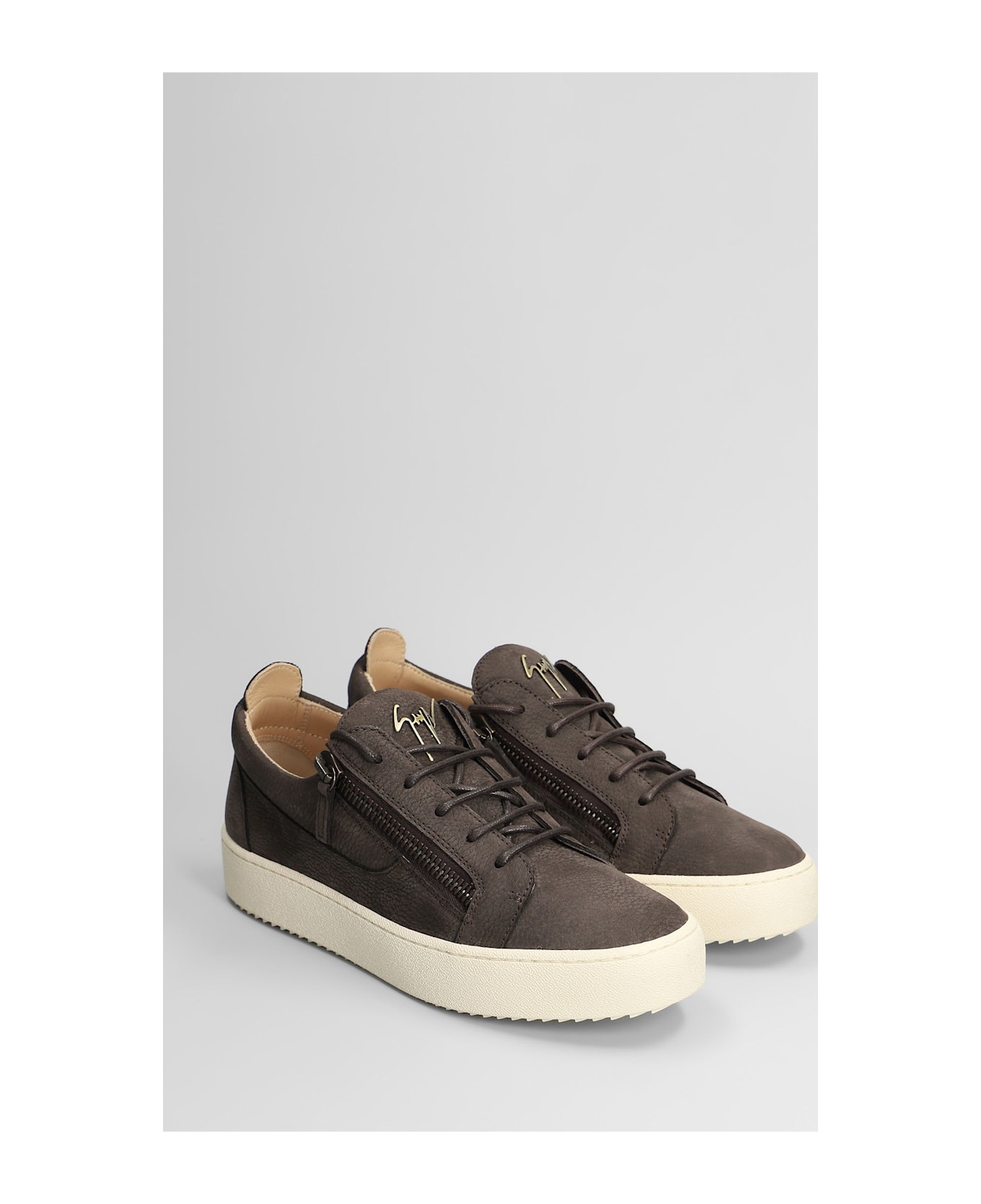 Giuseppe Zanotti Gz94 Sneakers In Brown Suede - brown