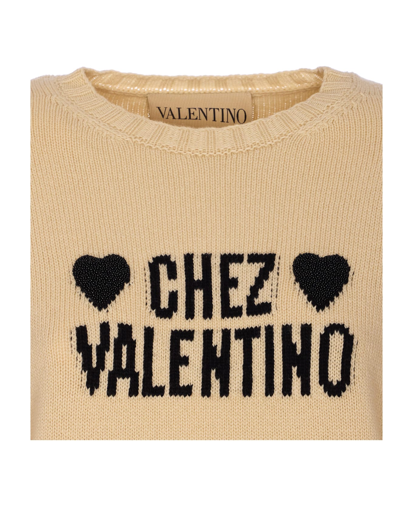 Valentino Garavani Chez Valentino Logo Sweater - Beige