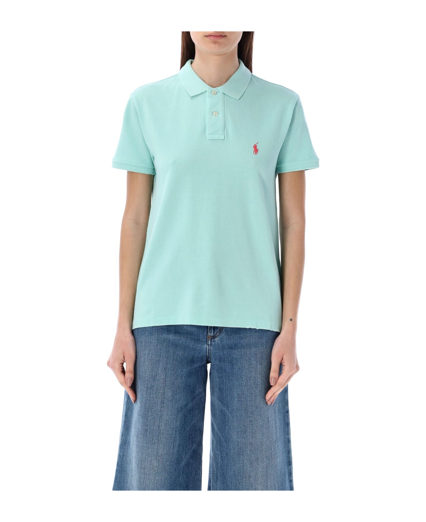 Polo Ralph Lauren Classic Fit Mesh Polo Shirt - BAYSIDE GREEN Tシャツ