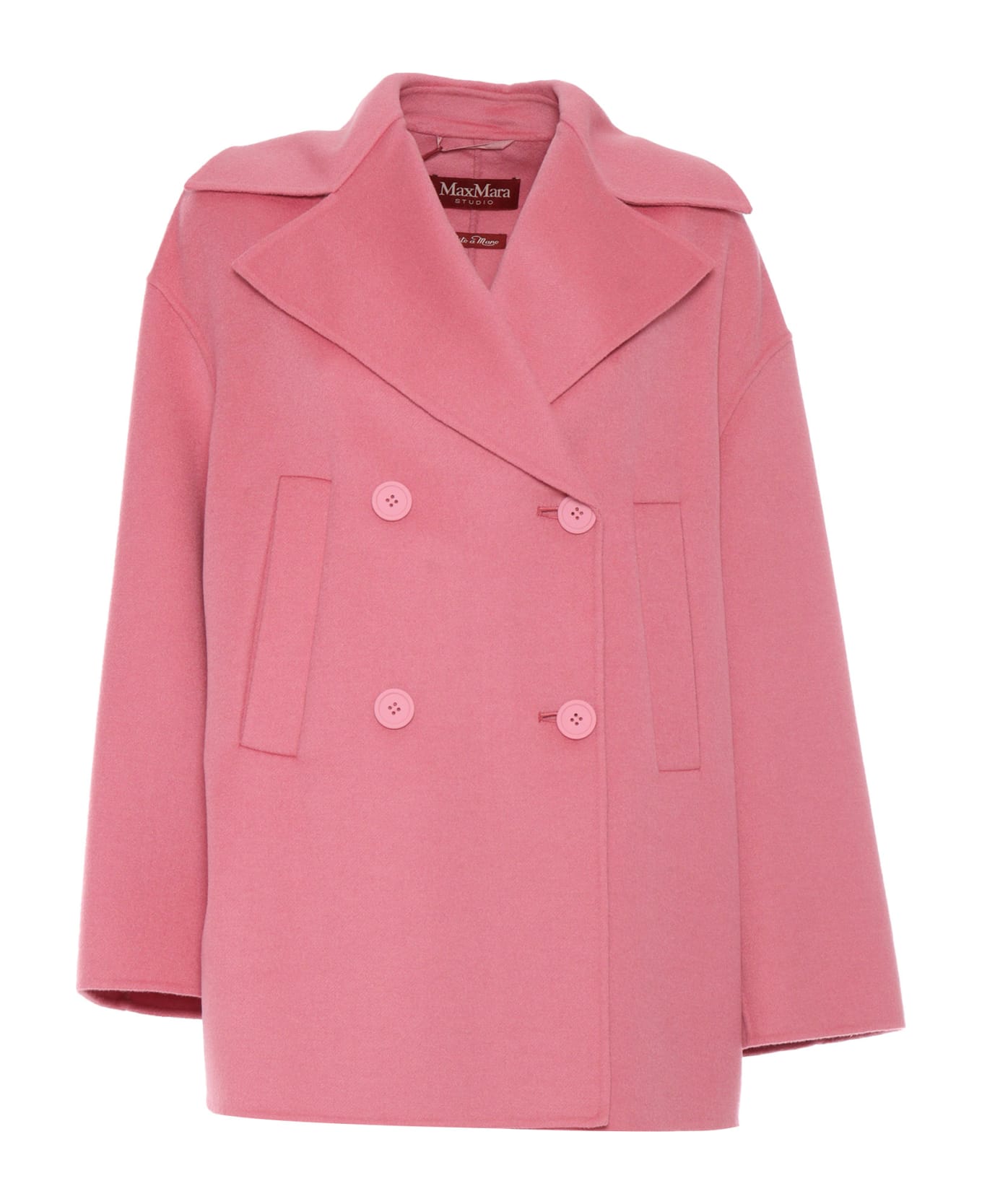 Max Mara Studio Spadino Peony Coat - PINK