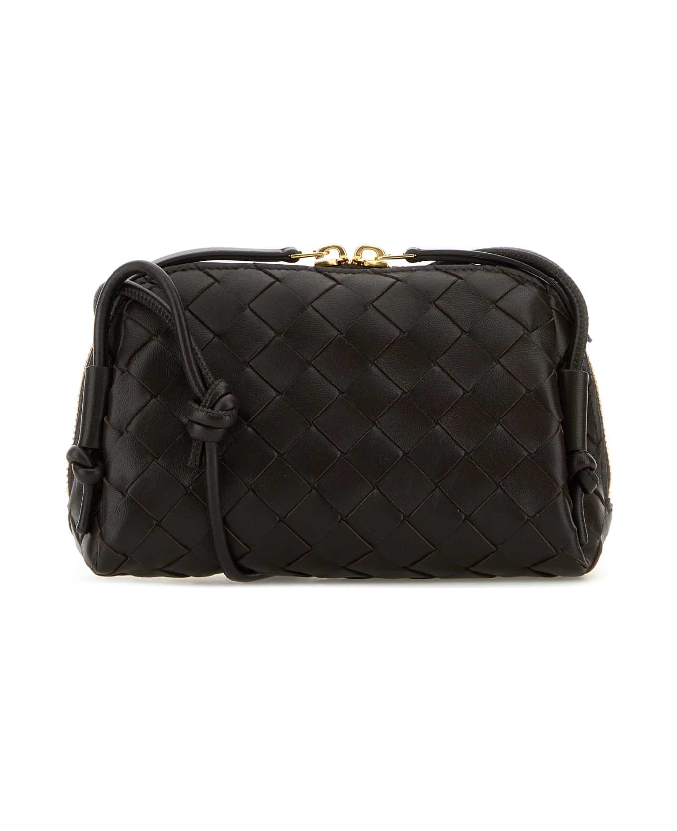 ショルダーバッグ・ポシェット BOTTEGA VENETA DARK BROWN LEATHER CONCERT CROSSBODY BAG Bottega Veneta Dark Brown Leather Concert Crossbody Bag