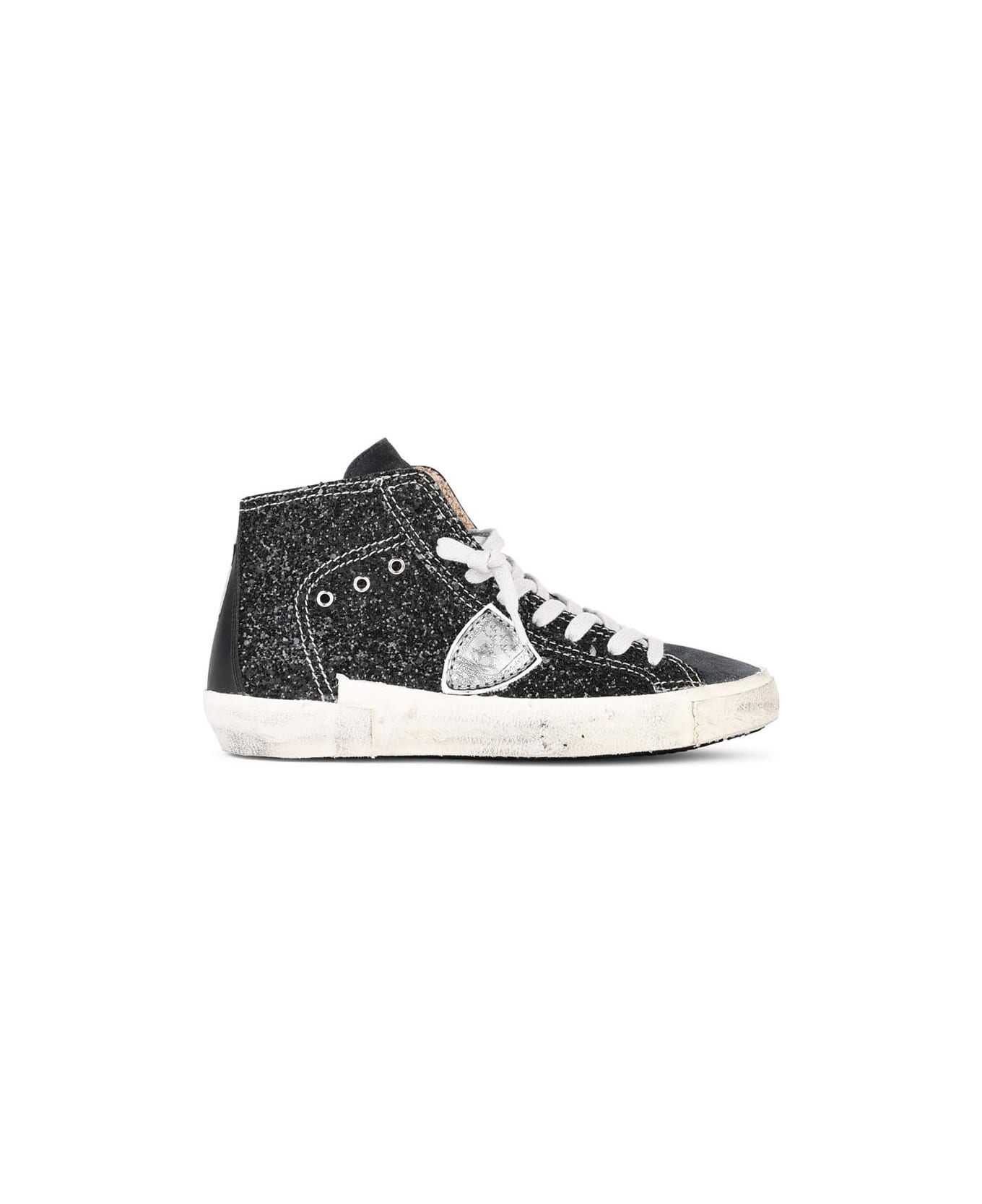 Philippe Model 'prsx' Black Suede Blend Sneakers - Black