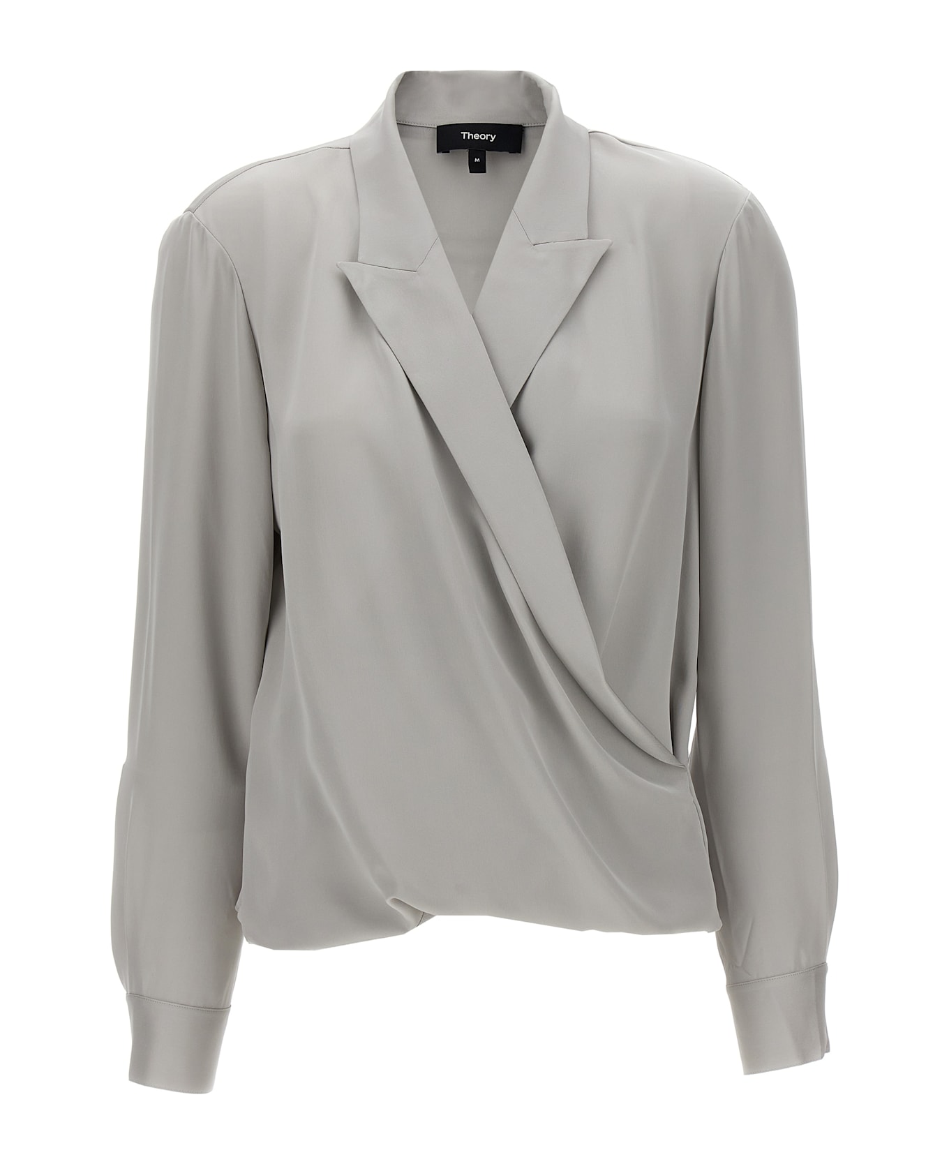 Theory 
pk Label Wrap
 Blouse - Gray