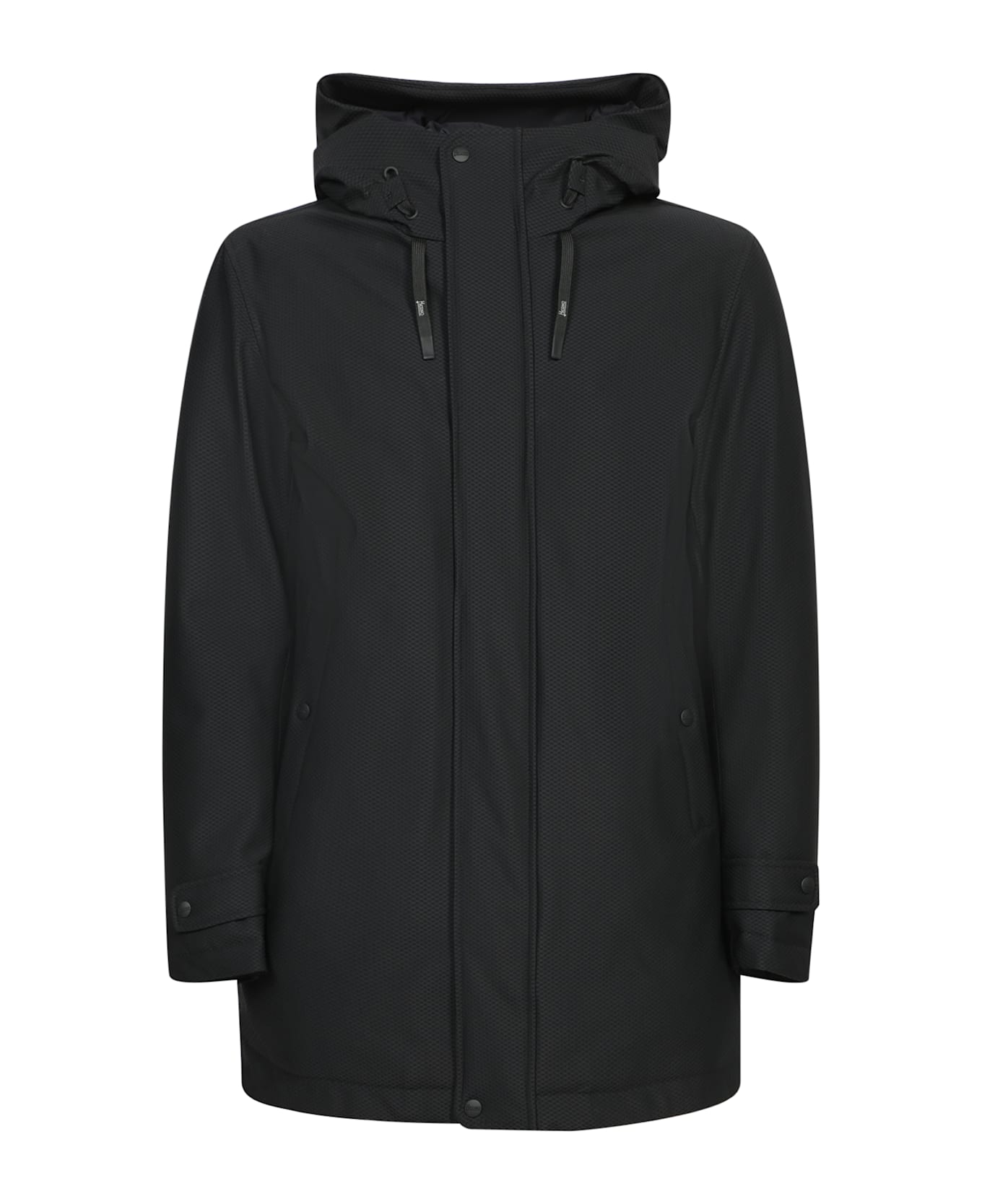 Herno Black Padded Three-quarter Coat | italist