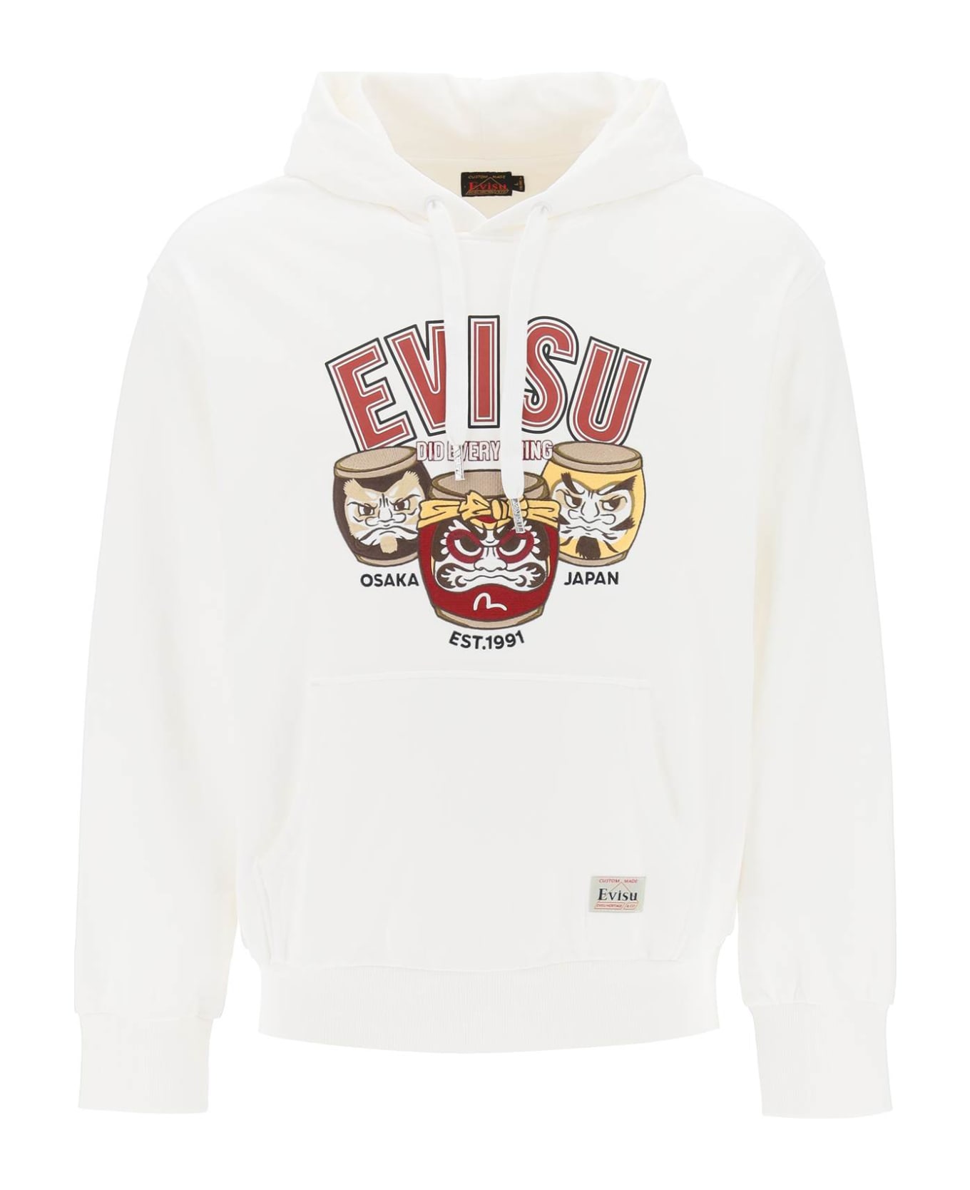 Evisu Hoodie With Embroidery And Print - OFF WHITE (White) フリース