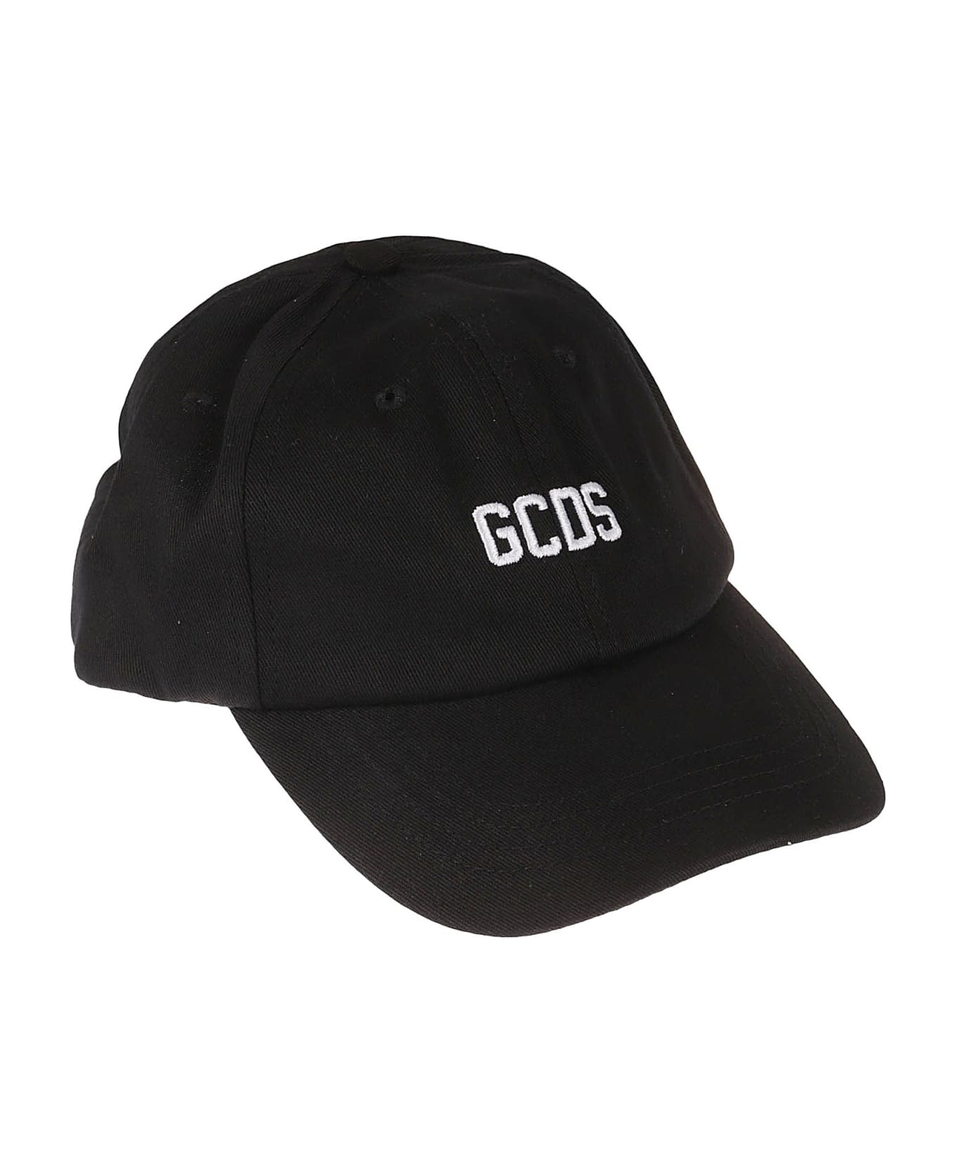 GCDS Logo Embroidered Baseball Cap - White