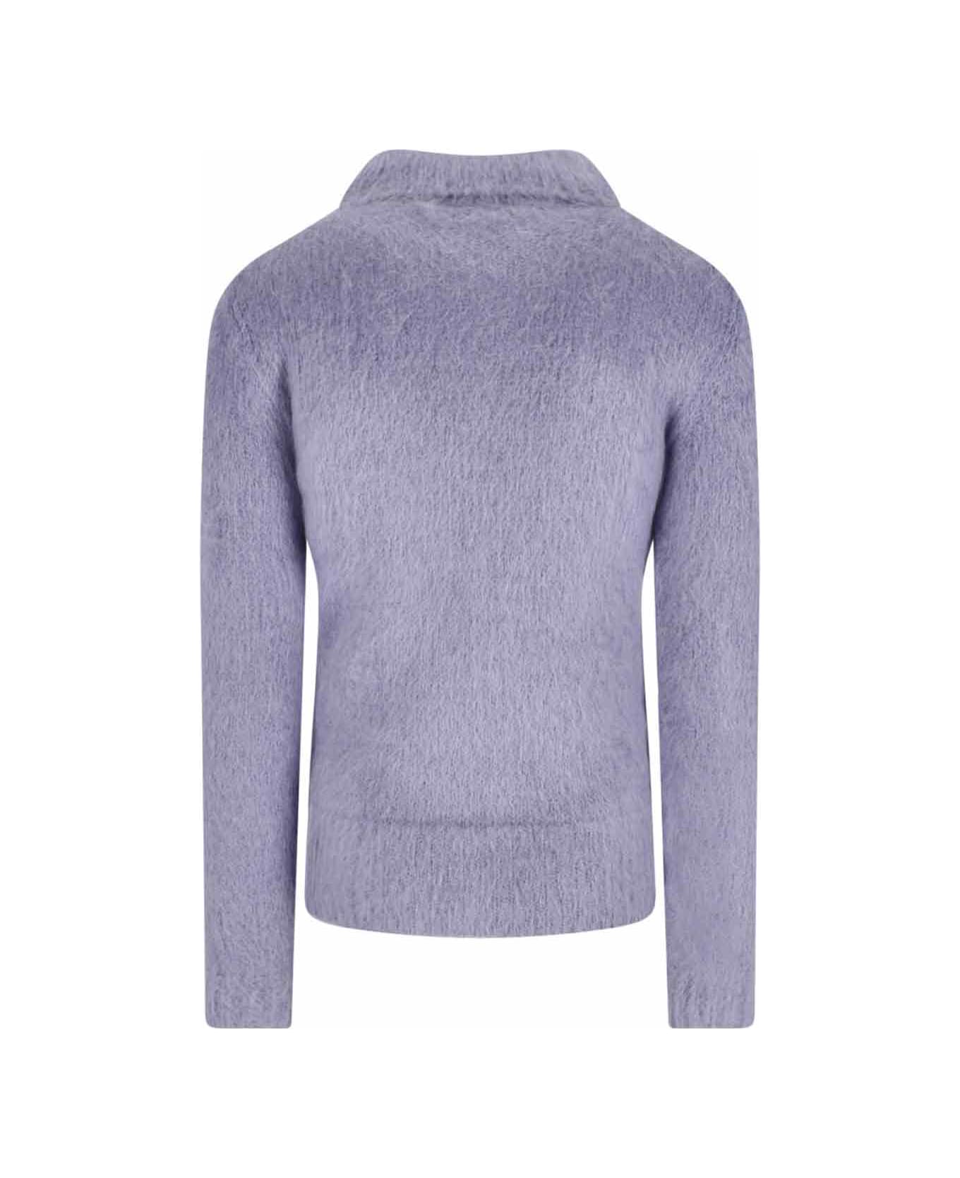 Gucci Mohair Blend Cardigan - Purple