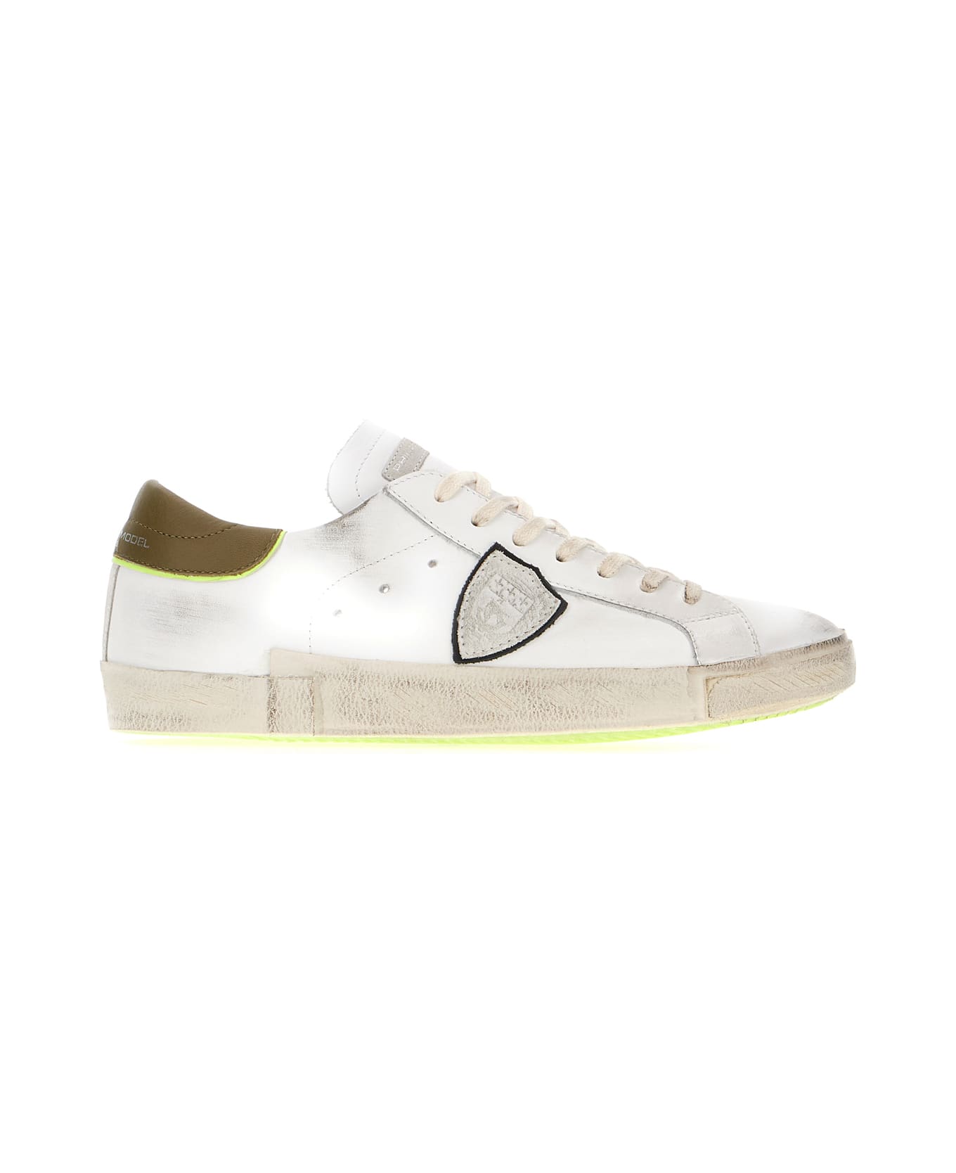 Philippe Model Multicolor Leather Prsx Sneakers - BIANCO MILITARE