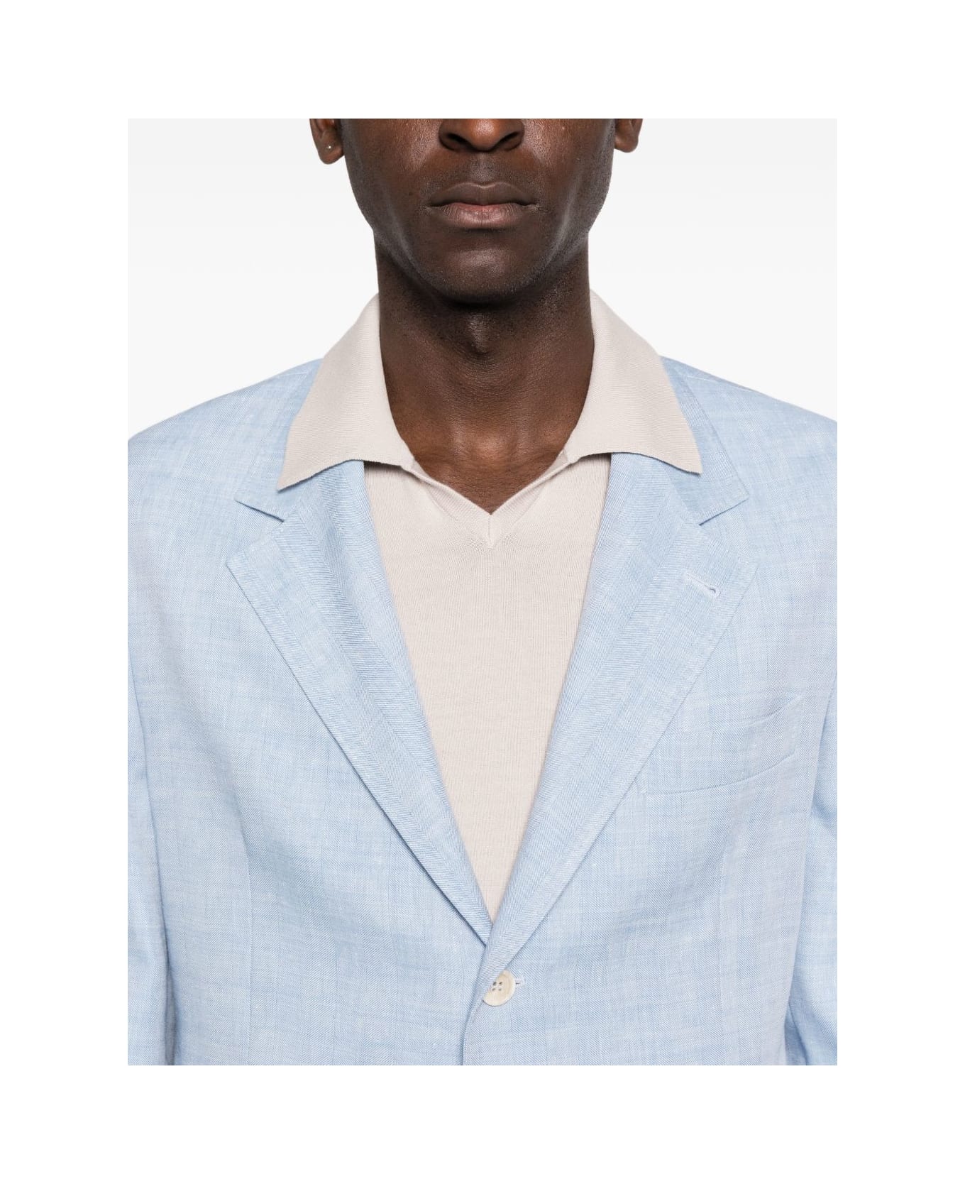 Brunello Cucinelli Single-breasted Blazer Jacket - Clear Blue