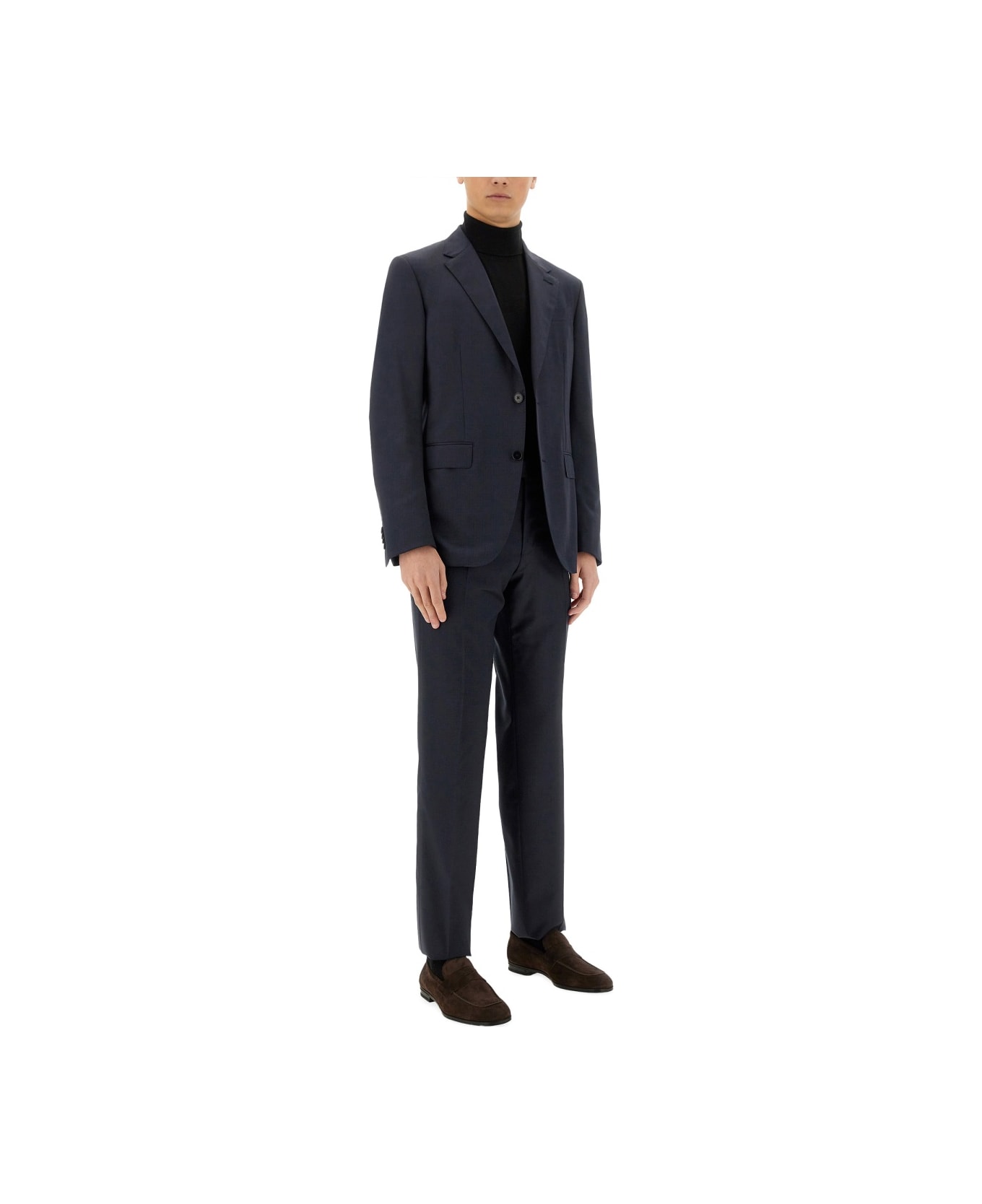 Zegna Single-breasted Dress - BLUE
