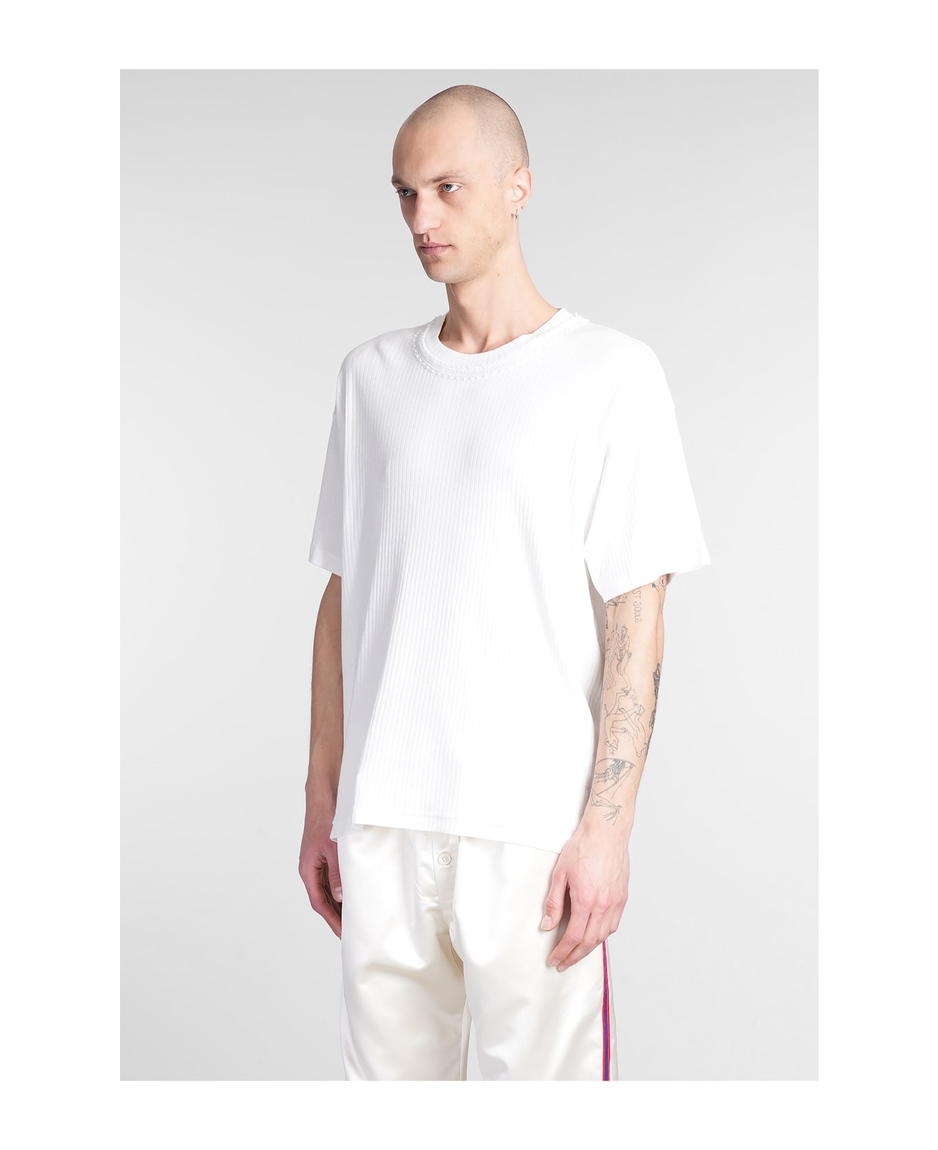 Bode T-shirt In White Cotton - white