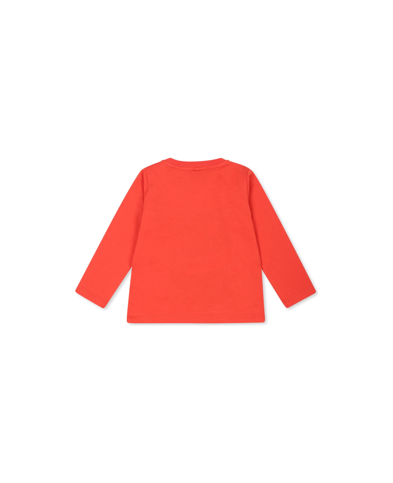 Stella McCartney Kids Red T-shirt For Baby Boy With Monster - Red