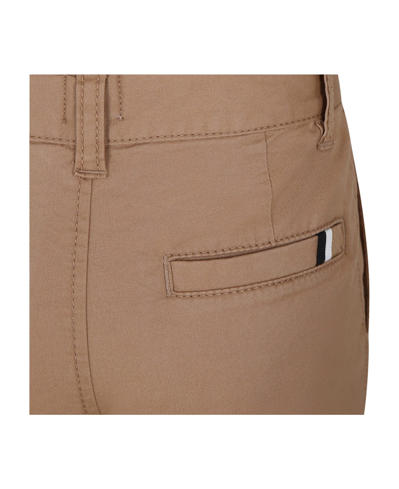 Hugo Boss Beige Trousers For Boy With Logo Detail - Beige