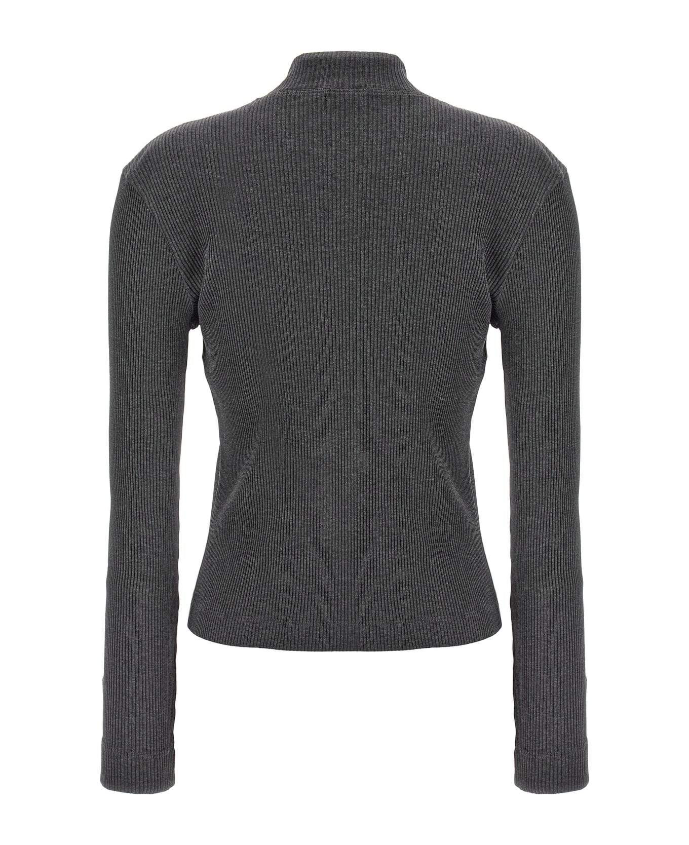 Brunello Cucinelli Ribbed Sweater - Gray ニットウェア