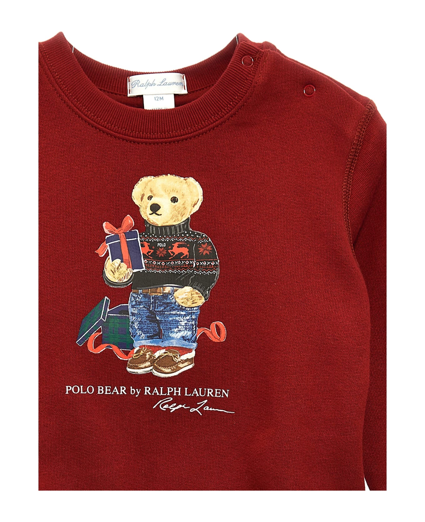 Polo Ralph Lauren 'bear' Sweatshirt - Bordeaux