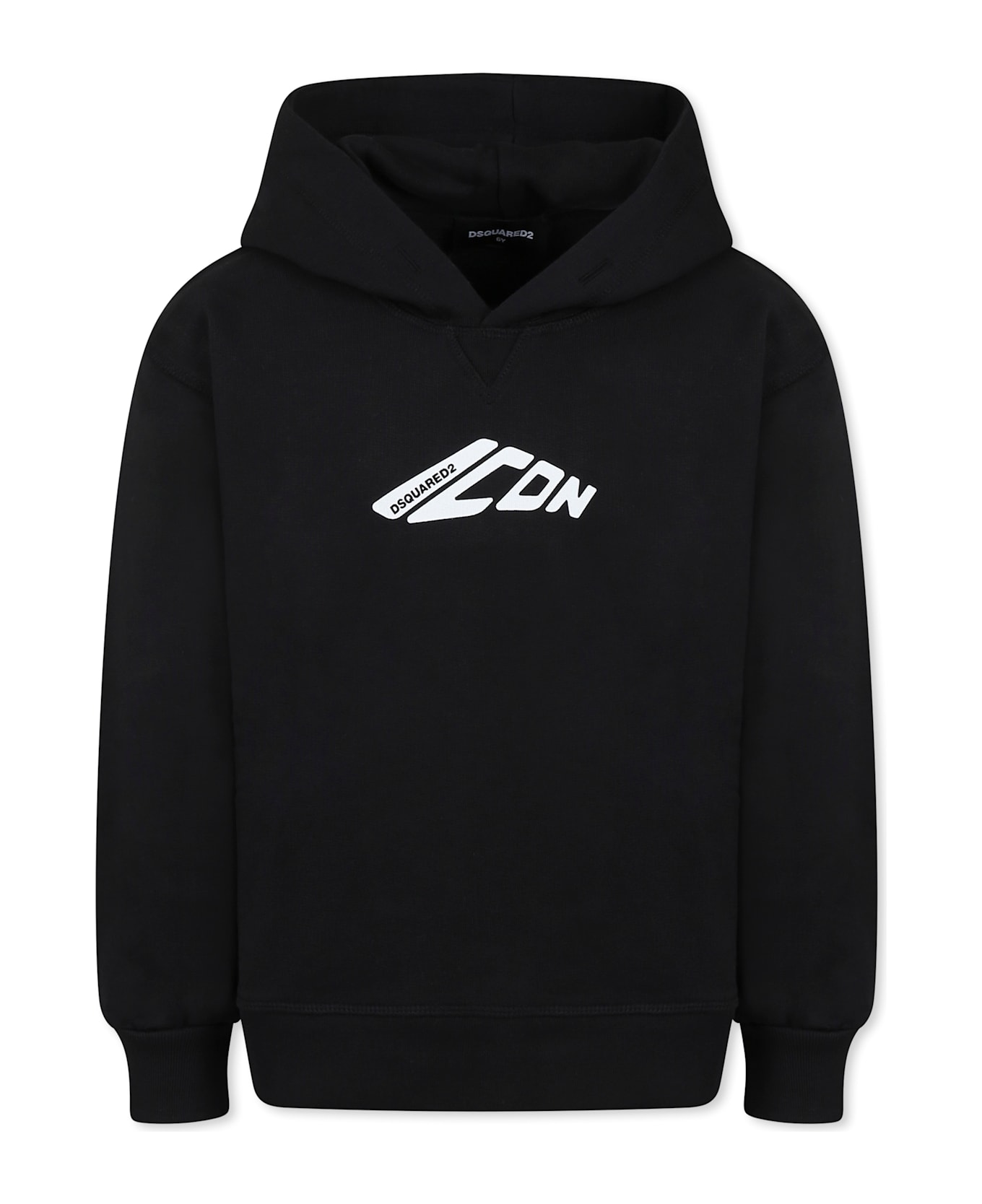 Dsquared2 Black Sweatshirt For Boy With Logo - Black