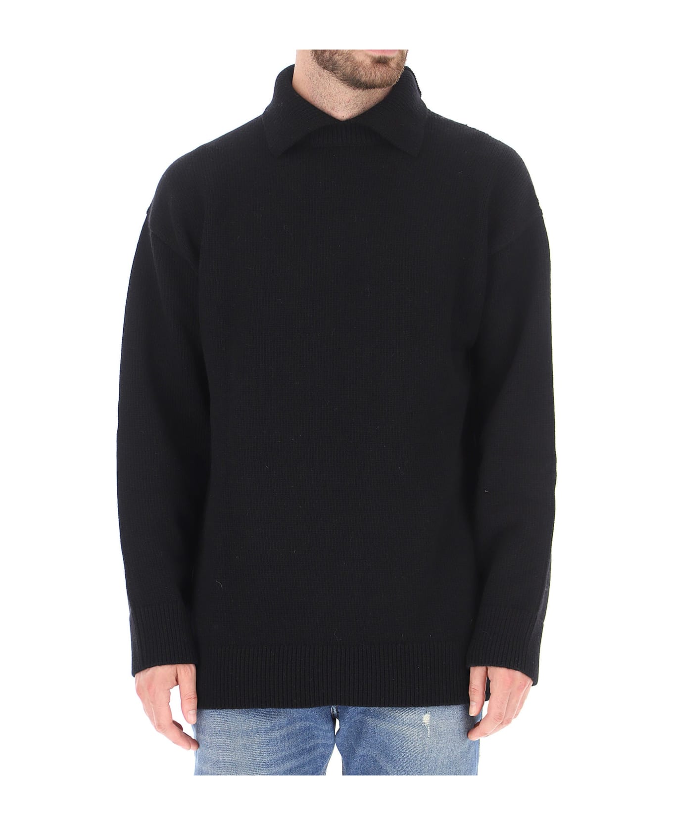 Jil Sander Arca Wool Sweater - Black