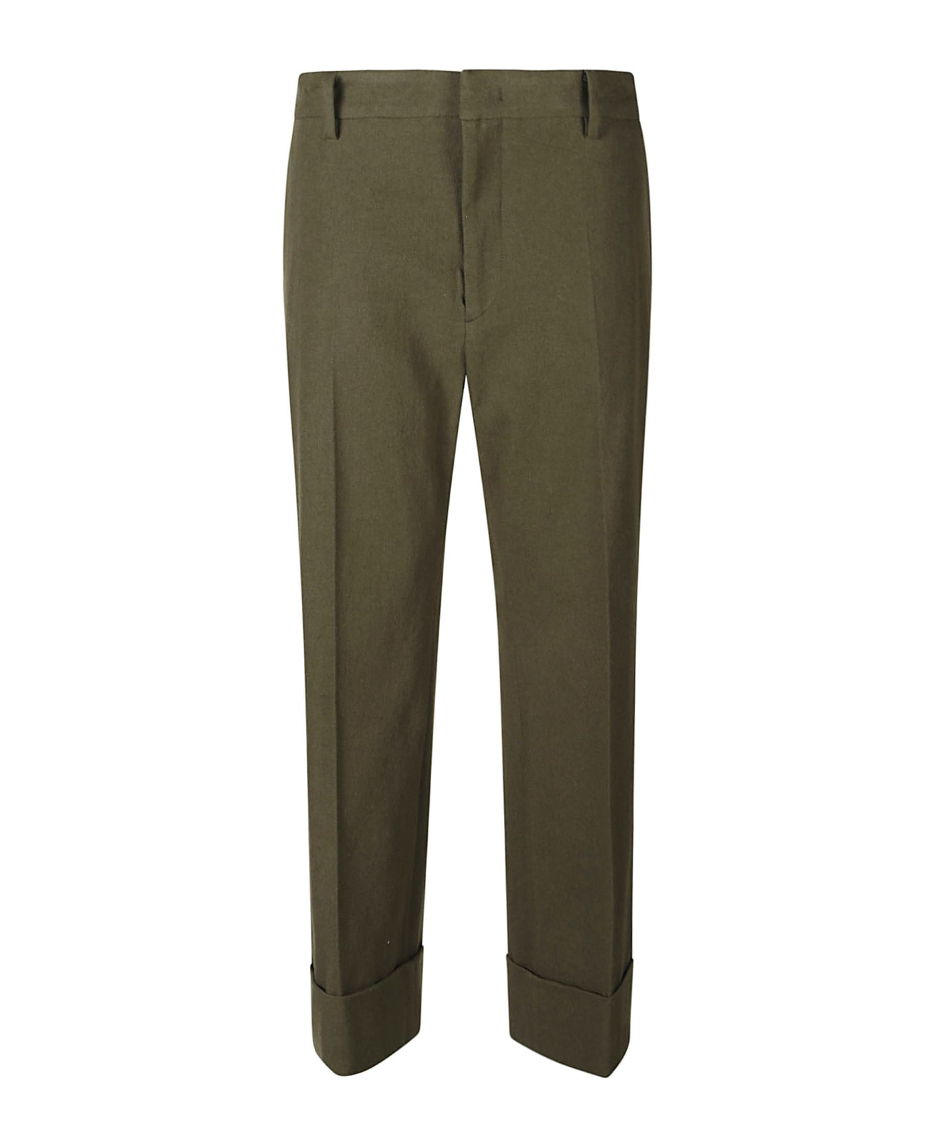 N.21 Straight Concealed Trousers - Green