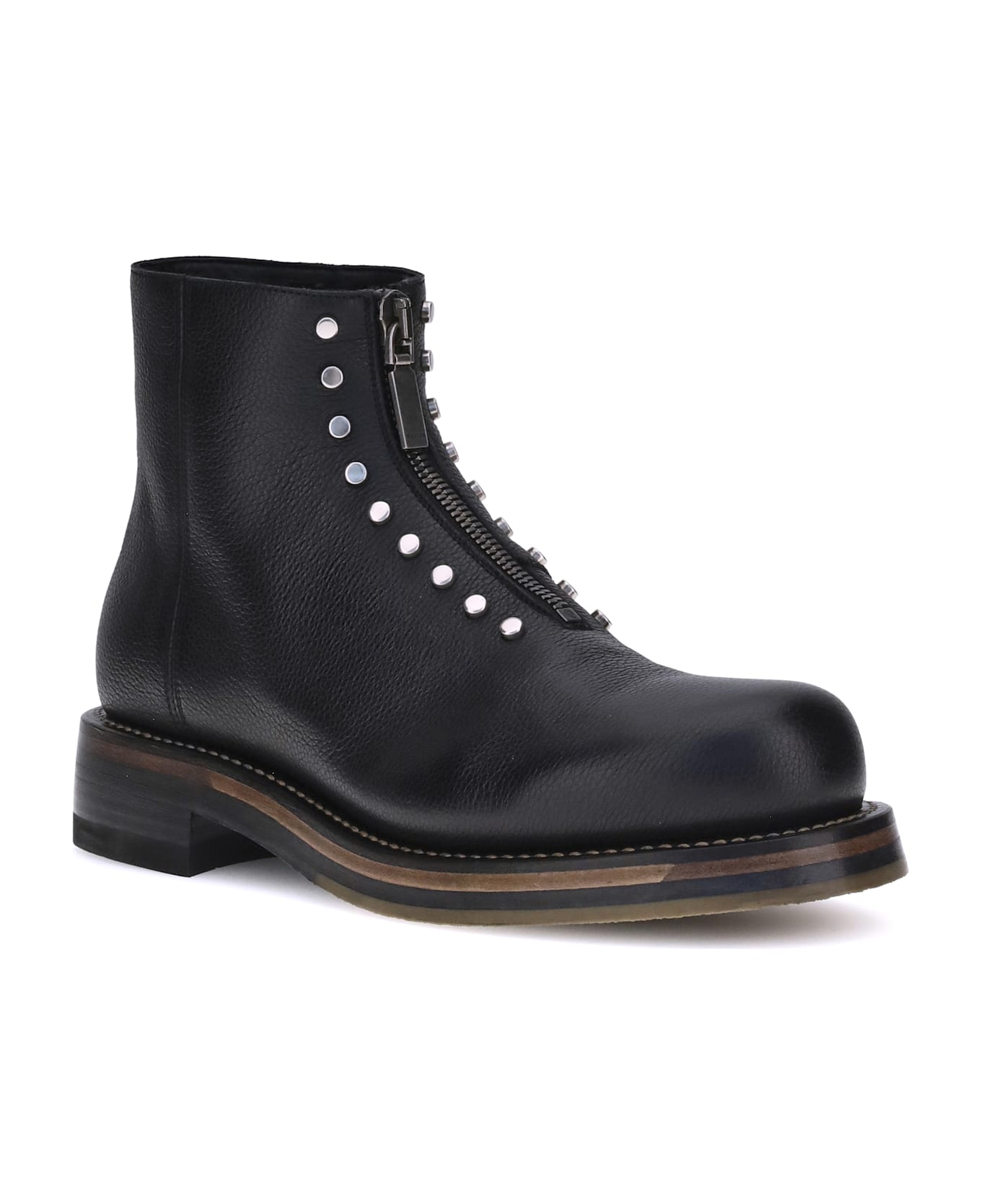 Alexander McQueen Studded Leather Ankle Boots