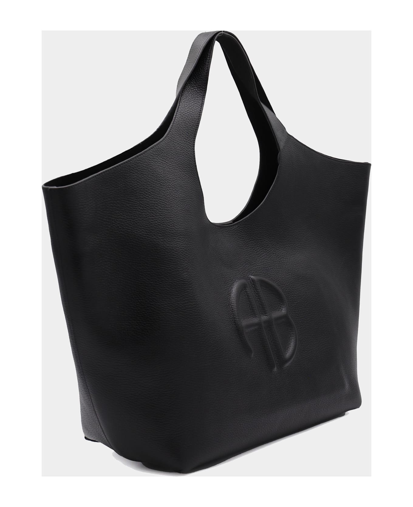 Anine Bing Black Leather Lili Tote Bag - Black