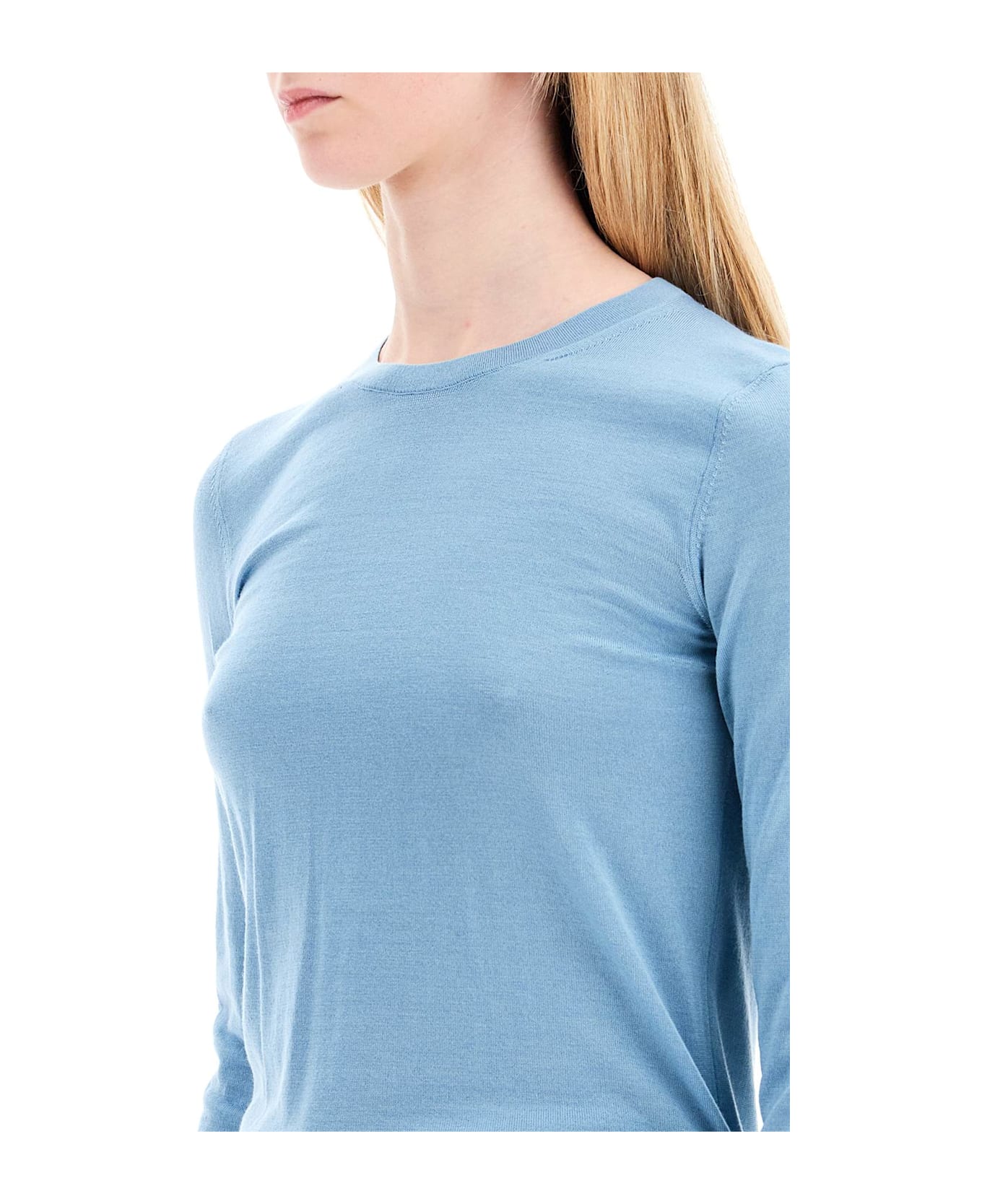 Mrz 'cashmere And Silk Blend Sweater - CELESTE POLVERE (Light blue)