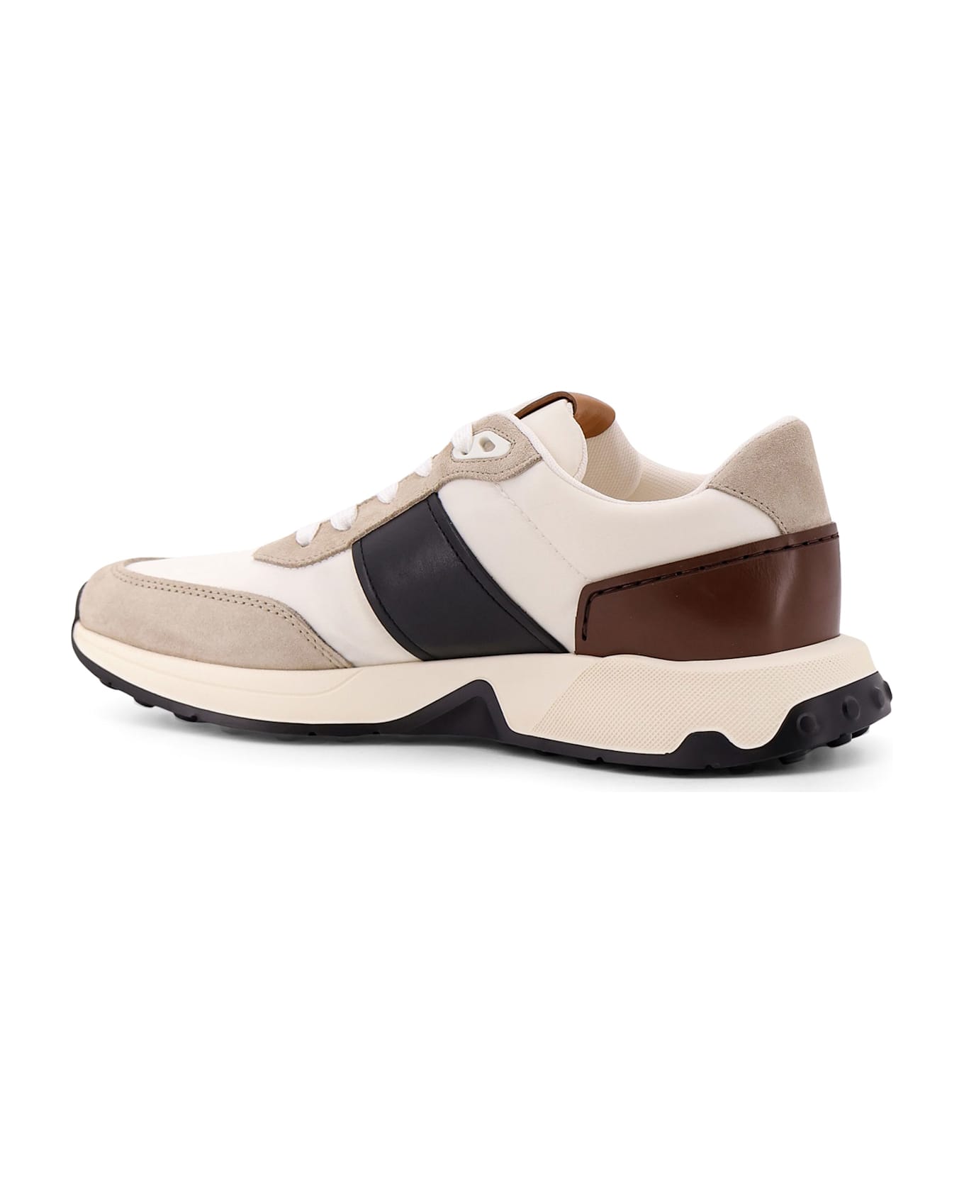 Tod
s Leather And Technical Fabric Sneakers - White