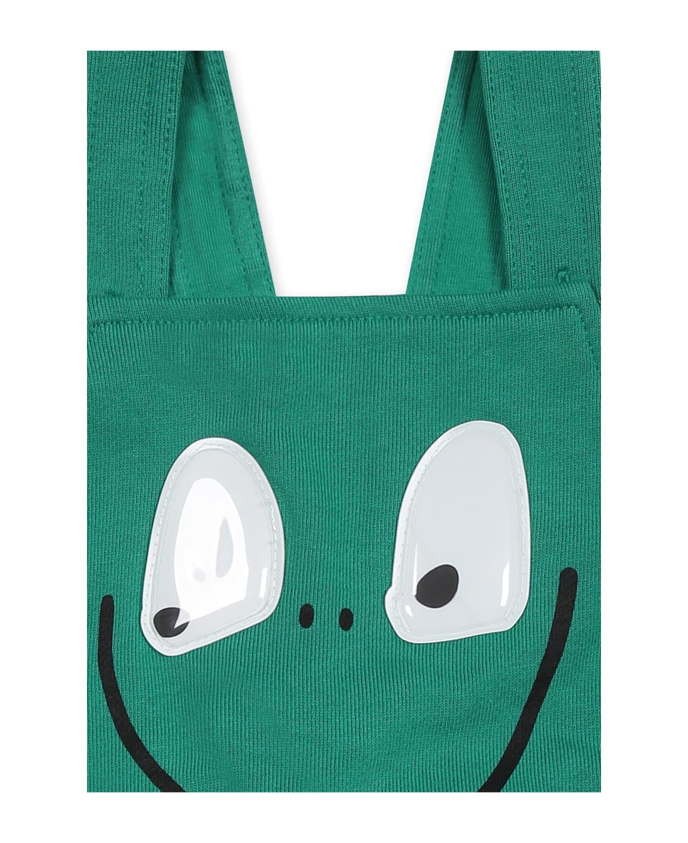 Stella McCartney Kids Green Dungarees For Baby Boy With Frog - Green コート＆ジャケット