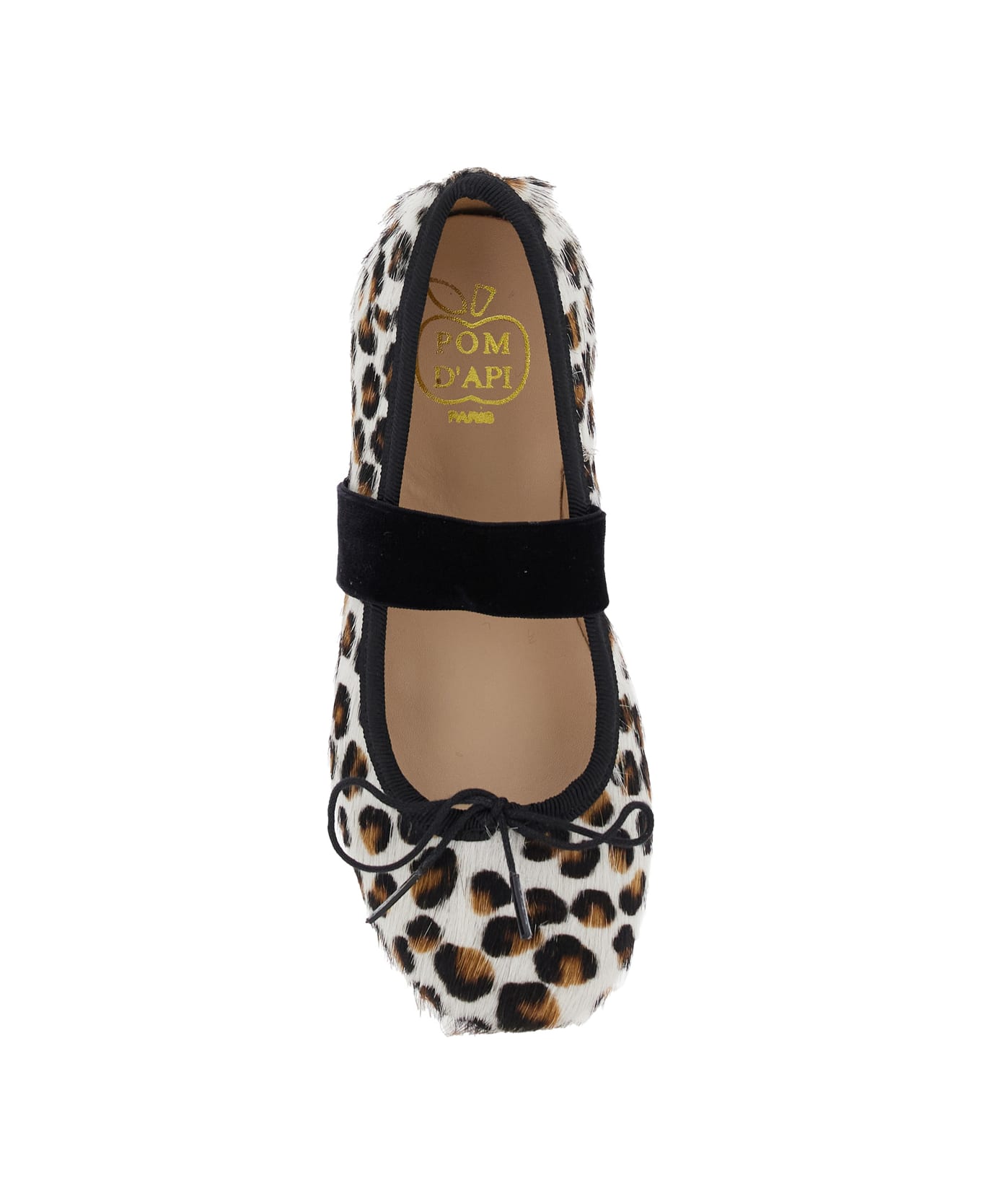 Pom d
Api Multicolor Ballet Shoes With Adjustable Strap Closure And All-over Leopard Motif In Fabric Girl - Multicolor